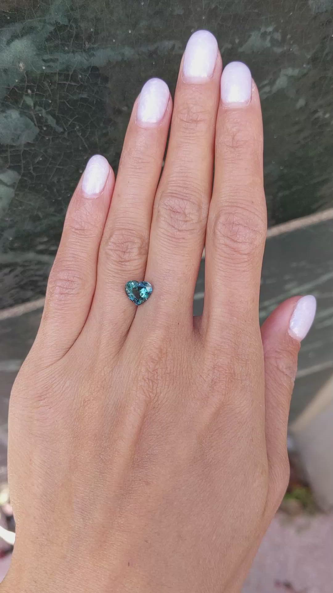 2.04 Ct. Bluish Green Sapphire from Ceylon (Sri Lanka) Size Video