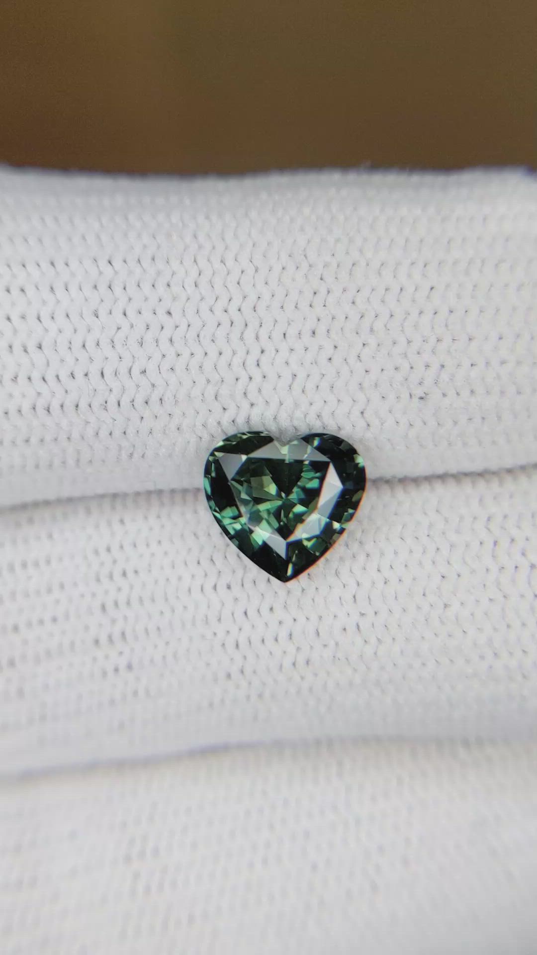 2.04 Ct. Bluish Green Sapphire from Ceylon (Sri Lanka) Size Video