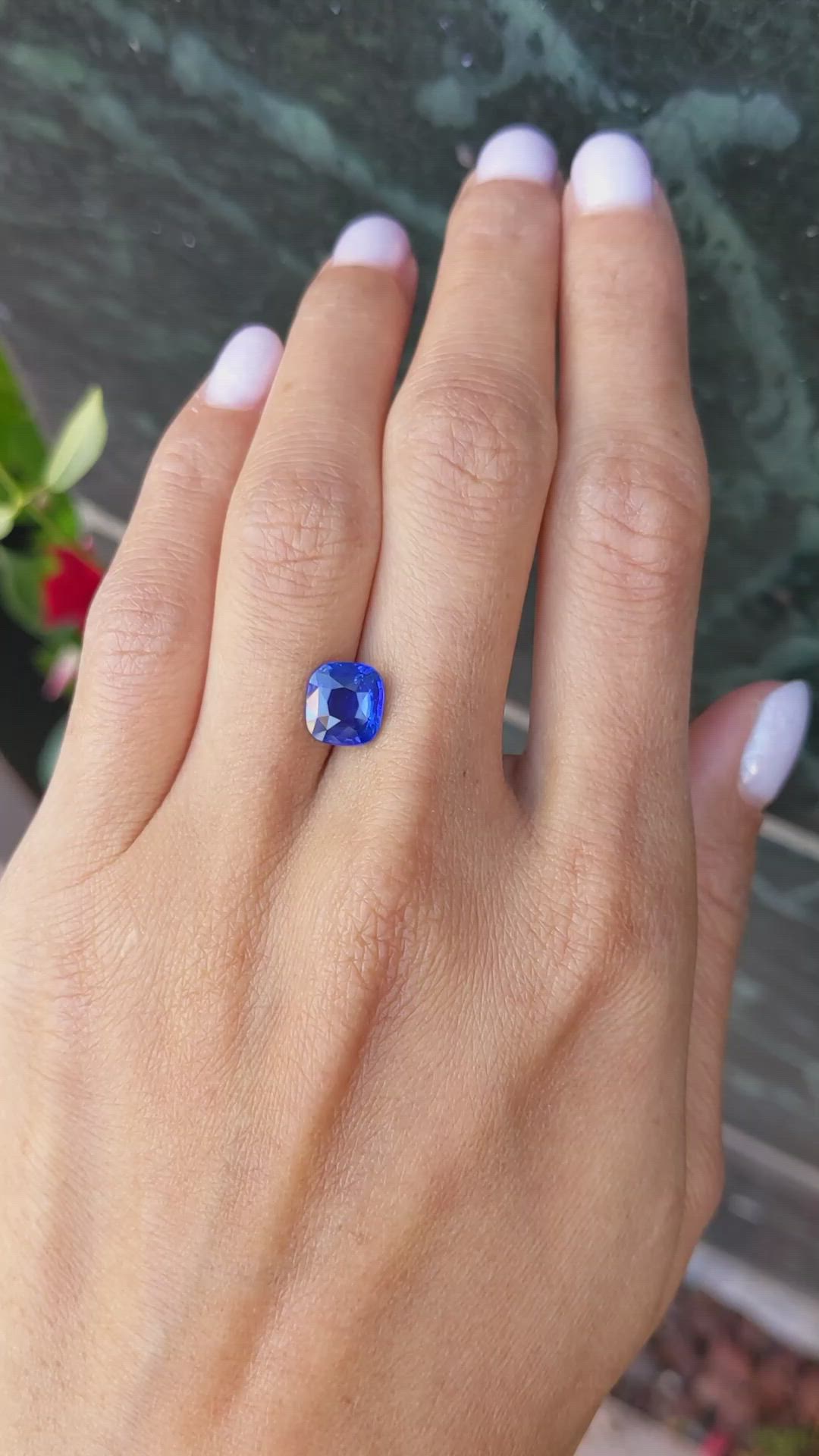 3.02 Ct. Blue Sapphire from Ceylon (Sri Lanka) Size Video