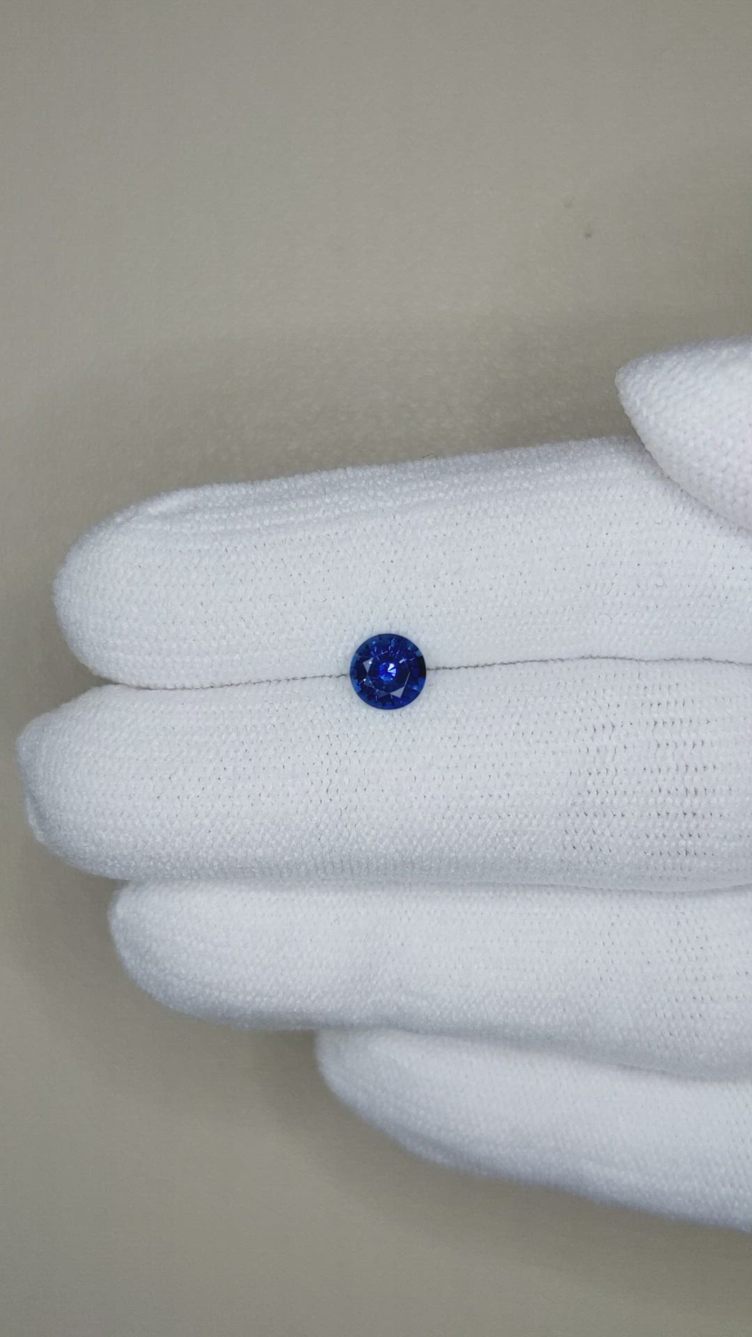 0.68 Ct. Blue Sapphire from Ceylon (Sri Lanka) Size Video