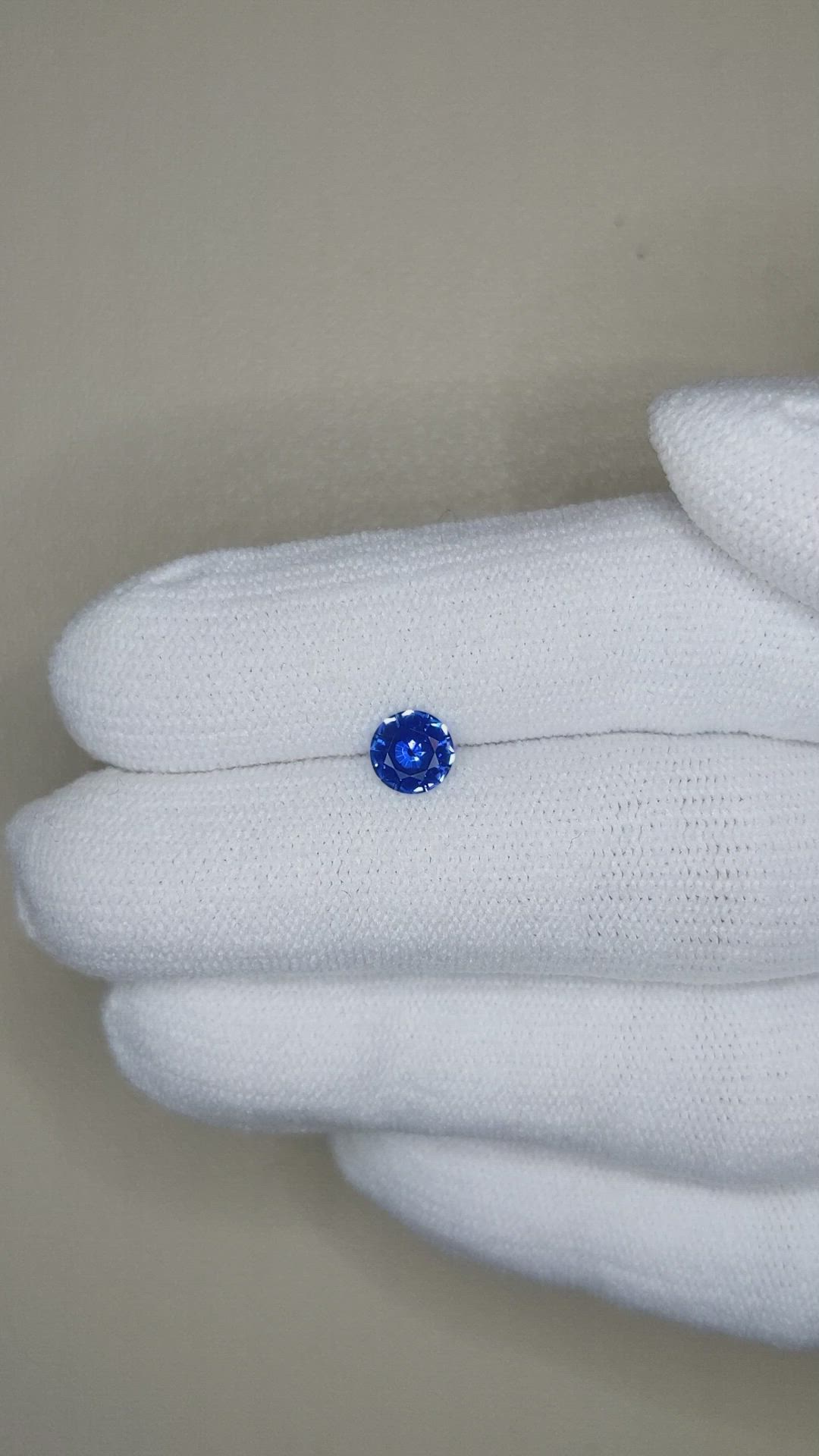 0.62 Ct. Blue Sapphire from Ceylon (Sri Lanka) Size Video