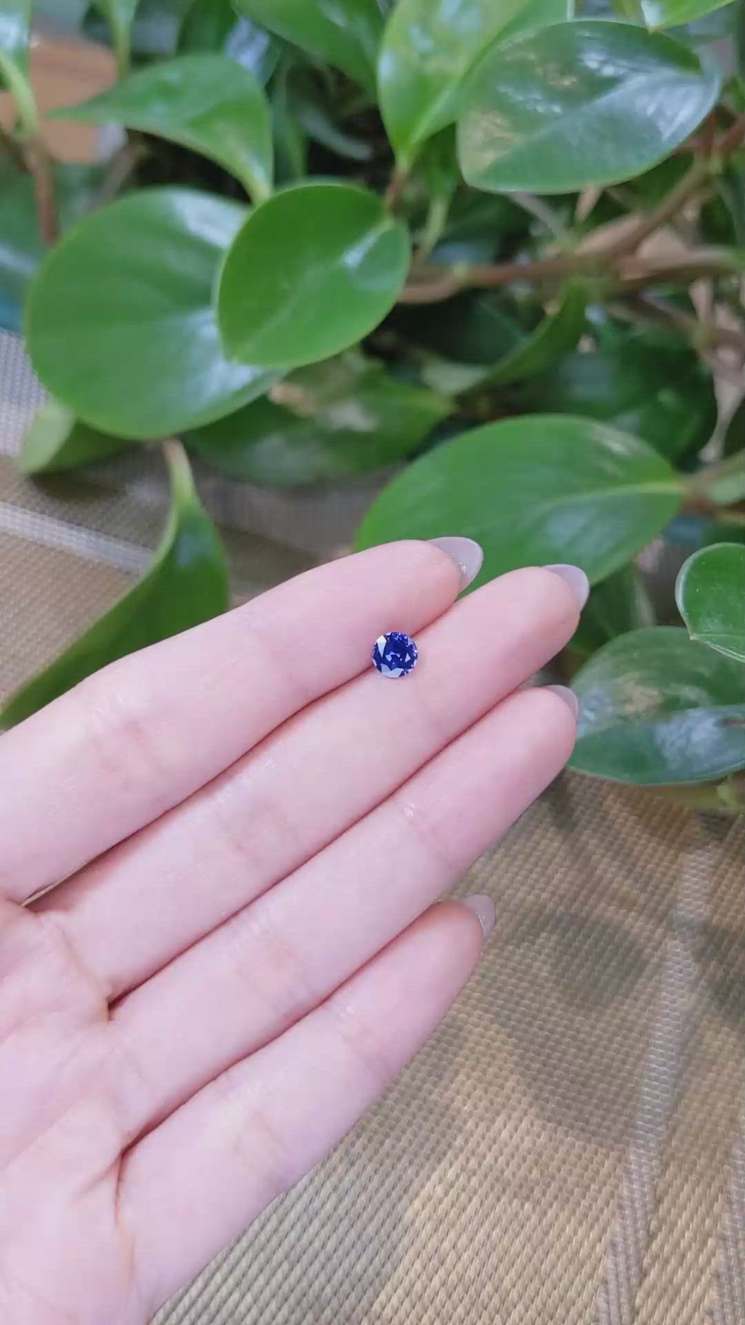 0.62 Ct. Blue Sapphire from Ceylon (Sri Lanka) Size Video