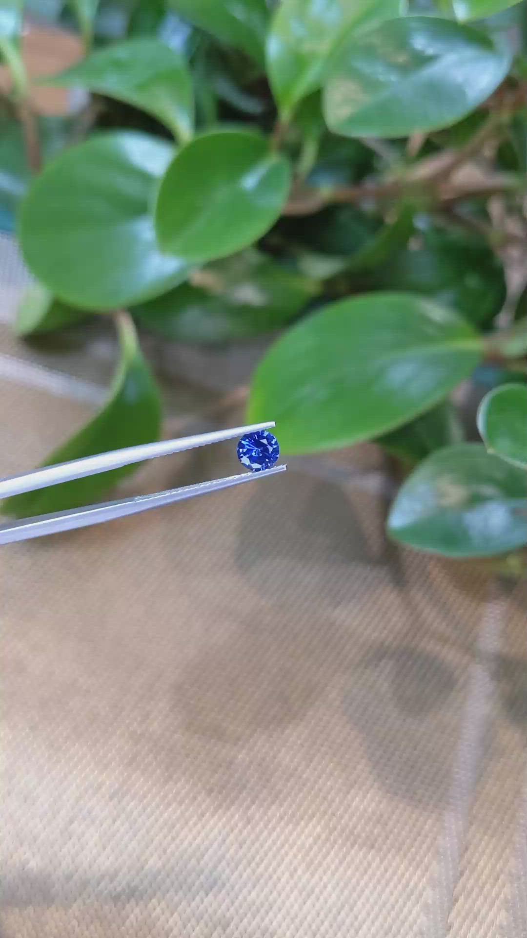 0.62 Ct. Blue Sapphire from Ceylon (Sri Lanka) Size Video