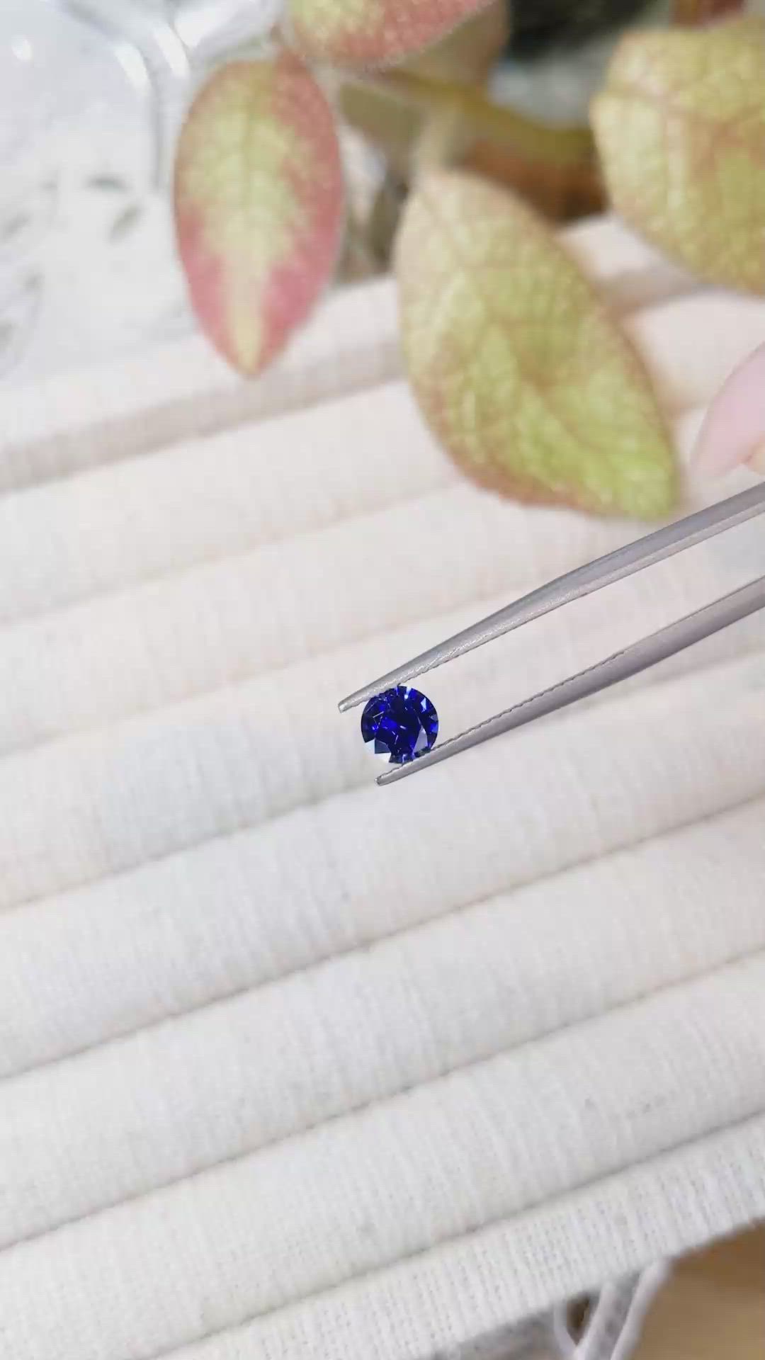 0.78 Ct. Blue Sapphire from Ceylon (Sri Lanka) Size Video