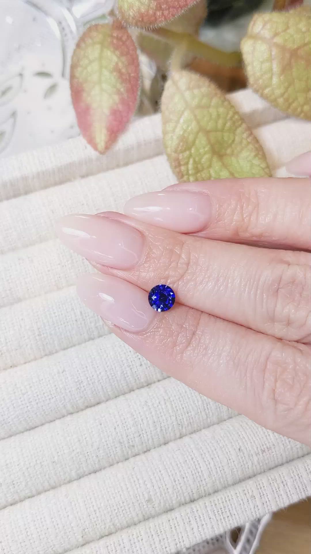 0.78 Ct. Blue Sapphire from Ceylon (Sri Lanka) Size Video