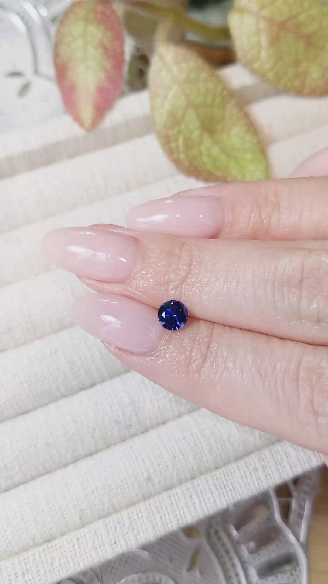 0.65 Ct. Blue Sapphire from Ceylon (Sri Lanka) Size Video