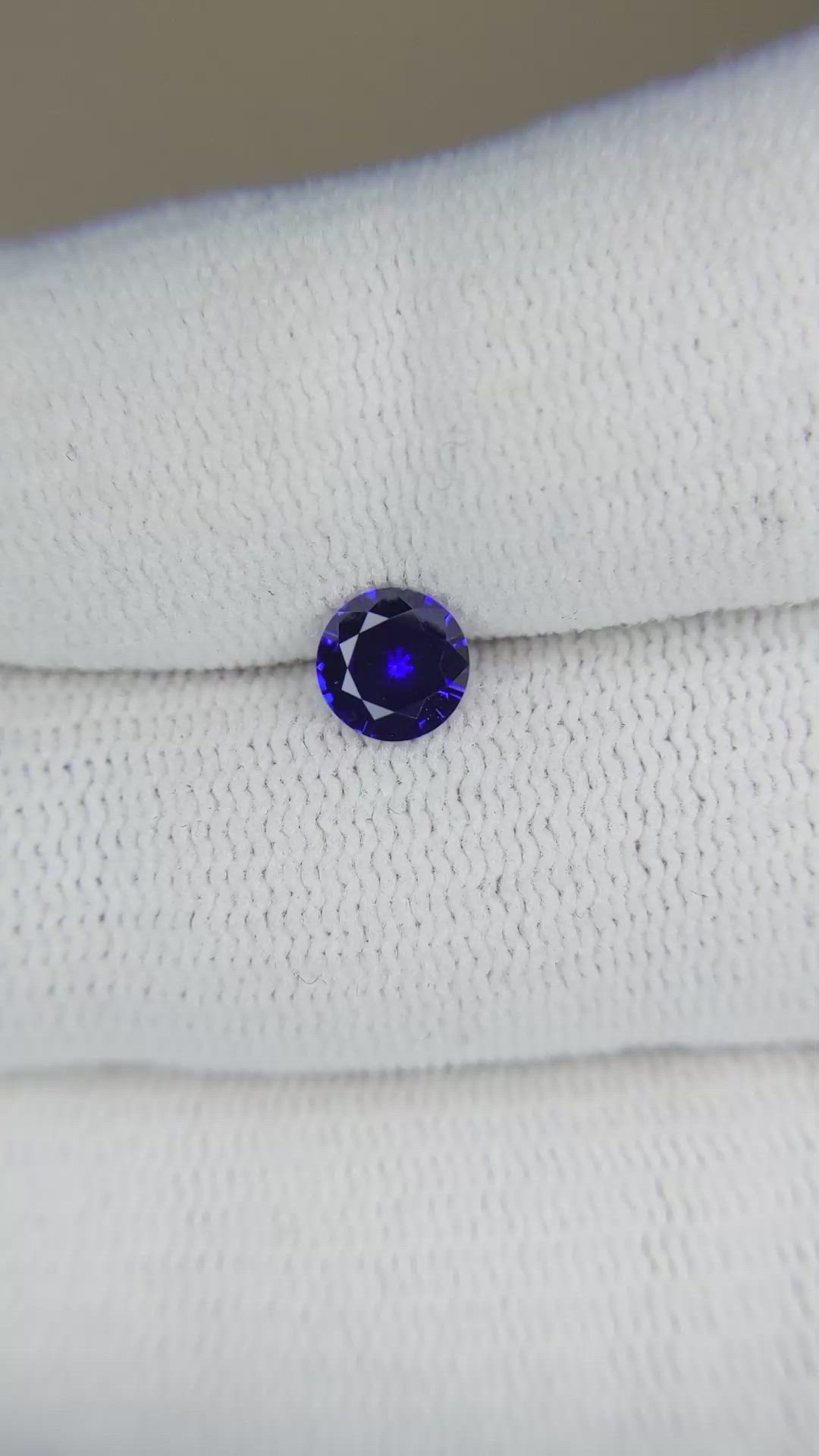 0.65 Ct. Blue Sapphire from Ceylon (Sri Lanka) Size Video