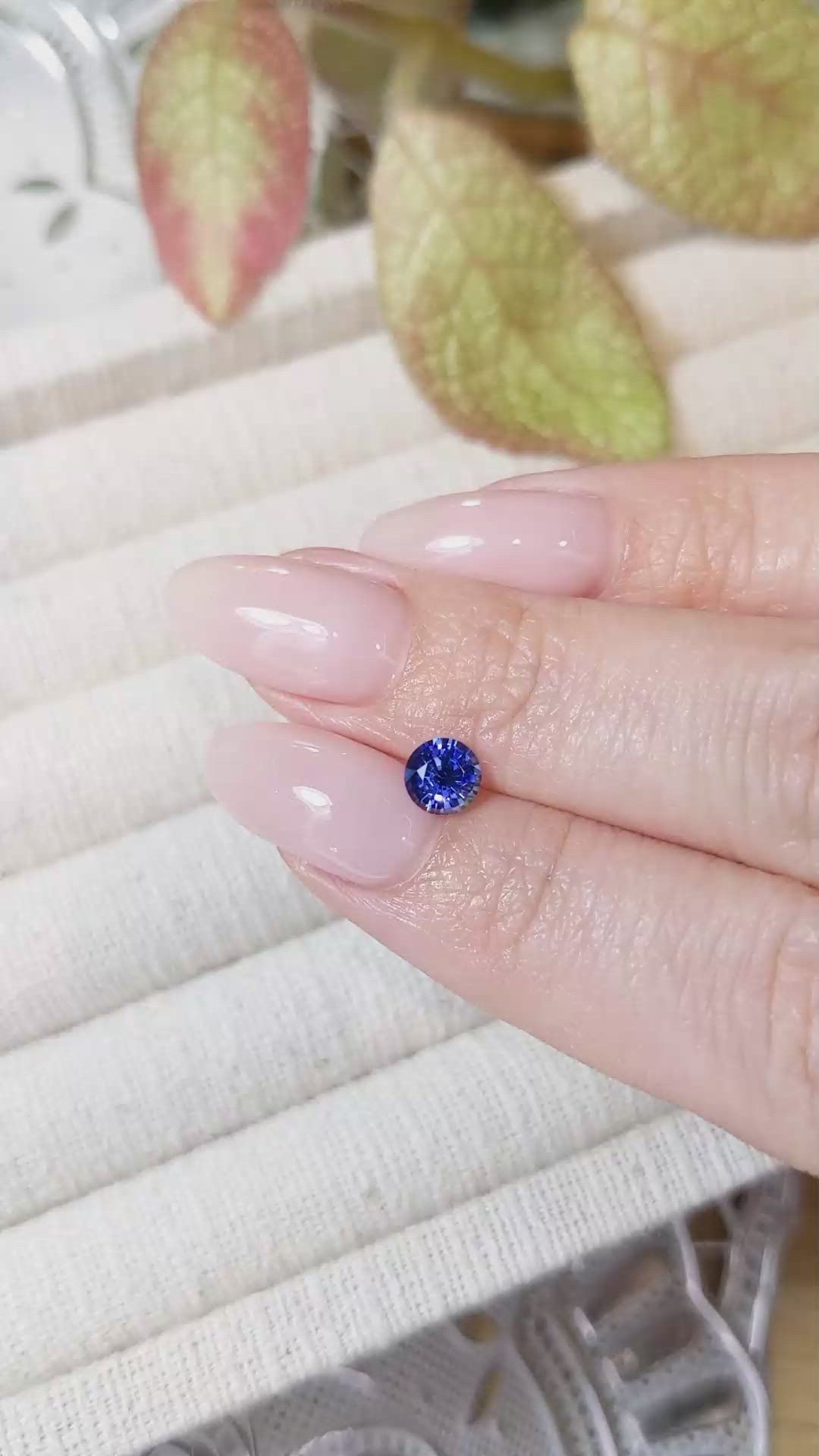 0.71 Ct. Blue Sapphire from Ceylon (Sri Lanka) Size Video