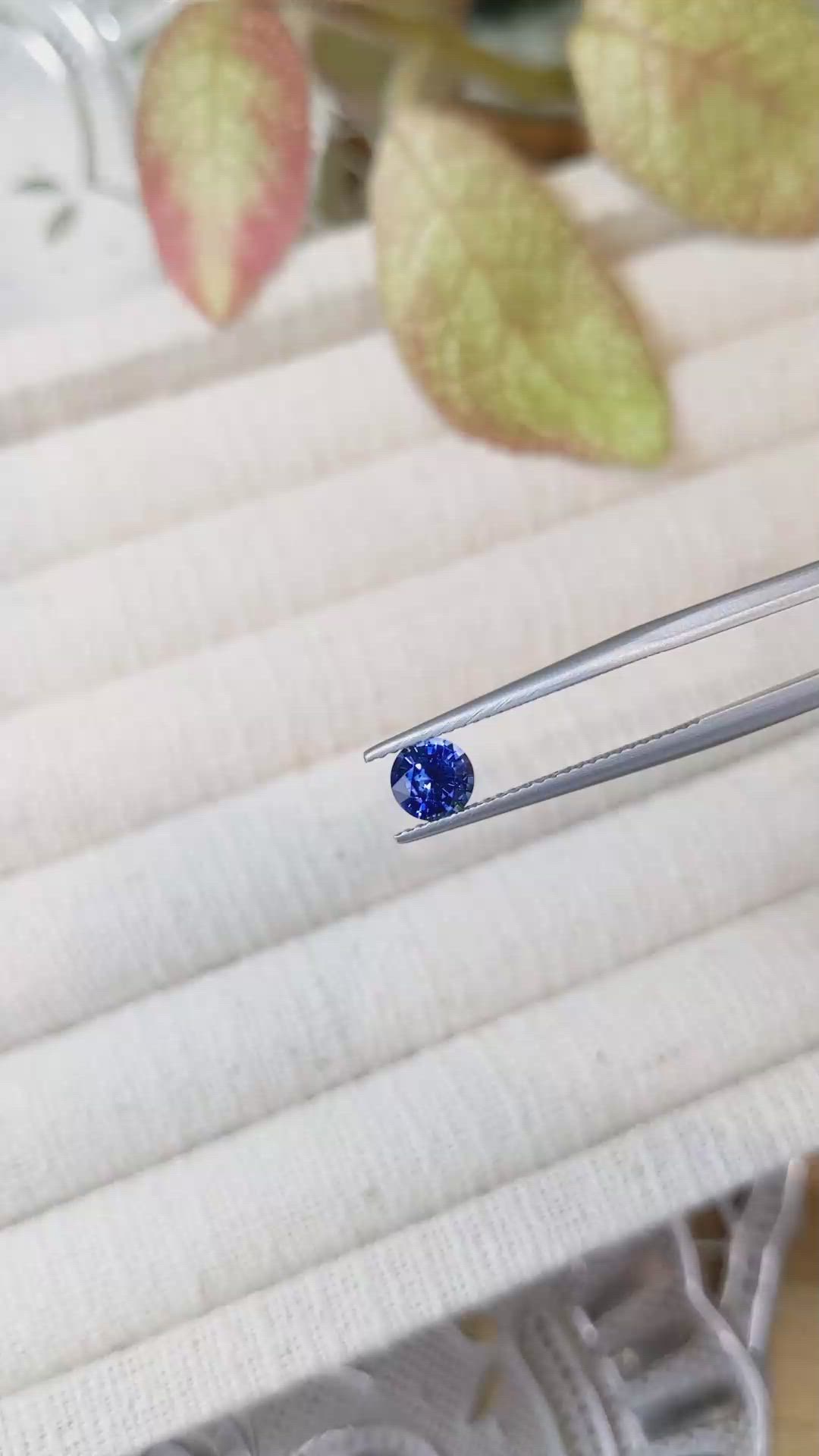 0.71 Ct. Blue Sapphire from Ceylon (Sri Lanka) Size Video