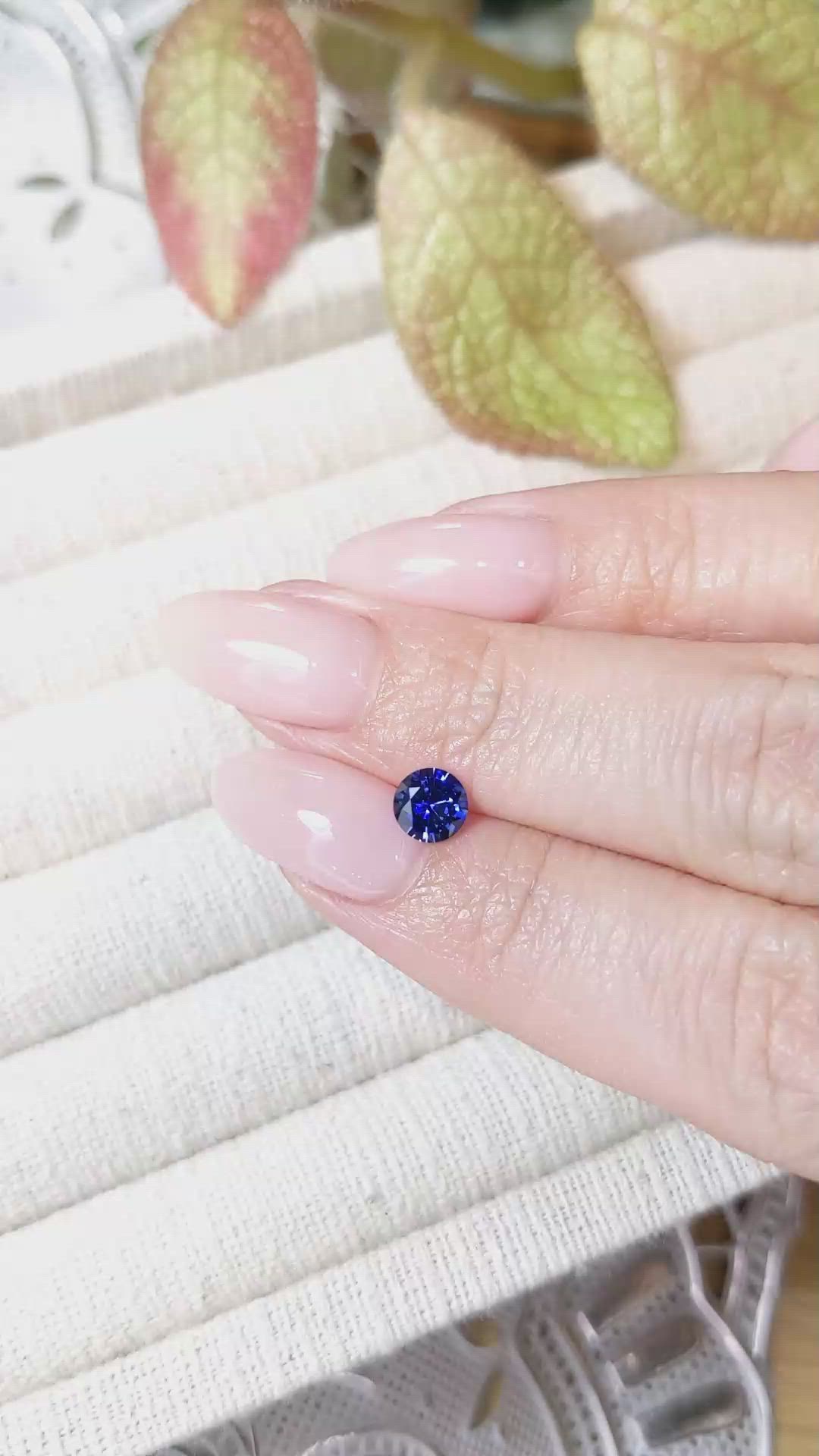 0.72 Ct. Blue Sapphire from Ceylon (Sri Lanka) Size Video