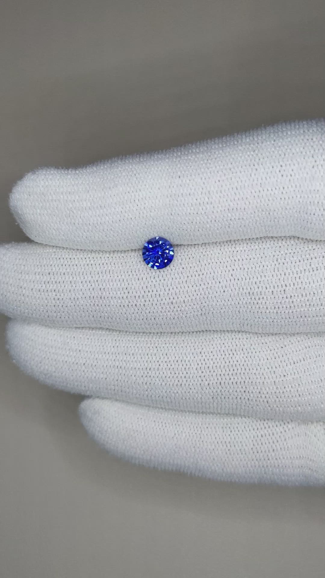 0.72 Ct. Blue Sapphire from Ceylon (Sri Lanka) Size Video