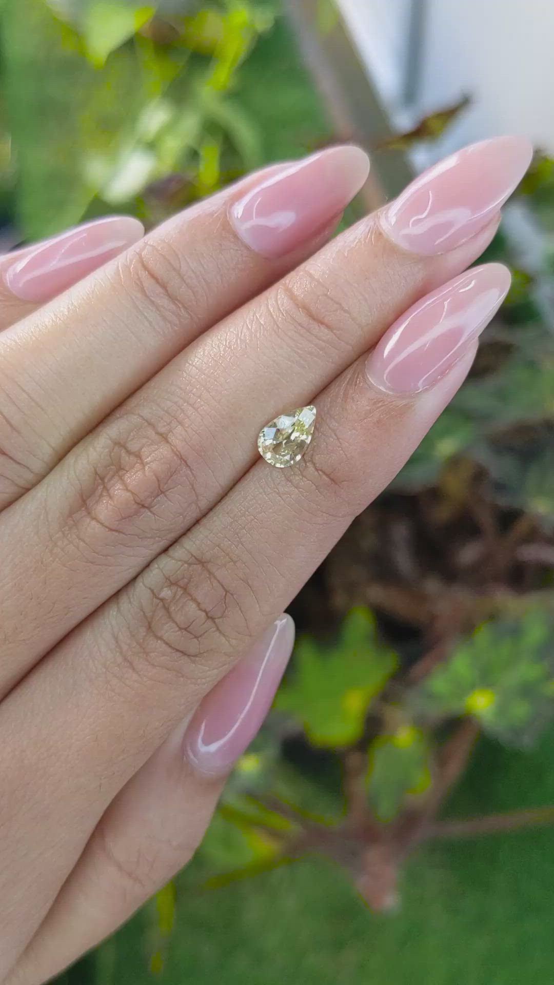 0.97 Ct. Yellow Sapphire from Ceylon (Sri Lanka) Size Video