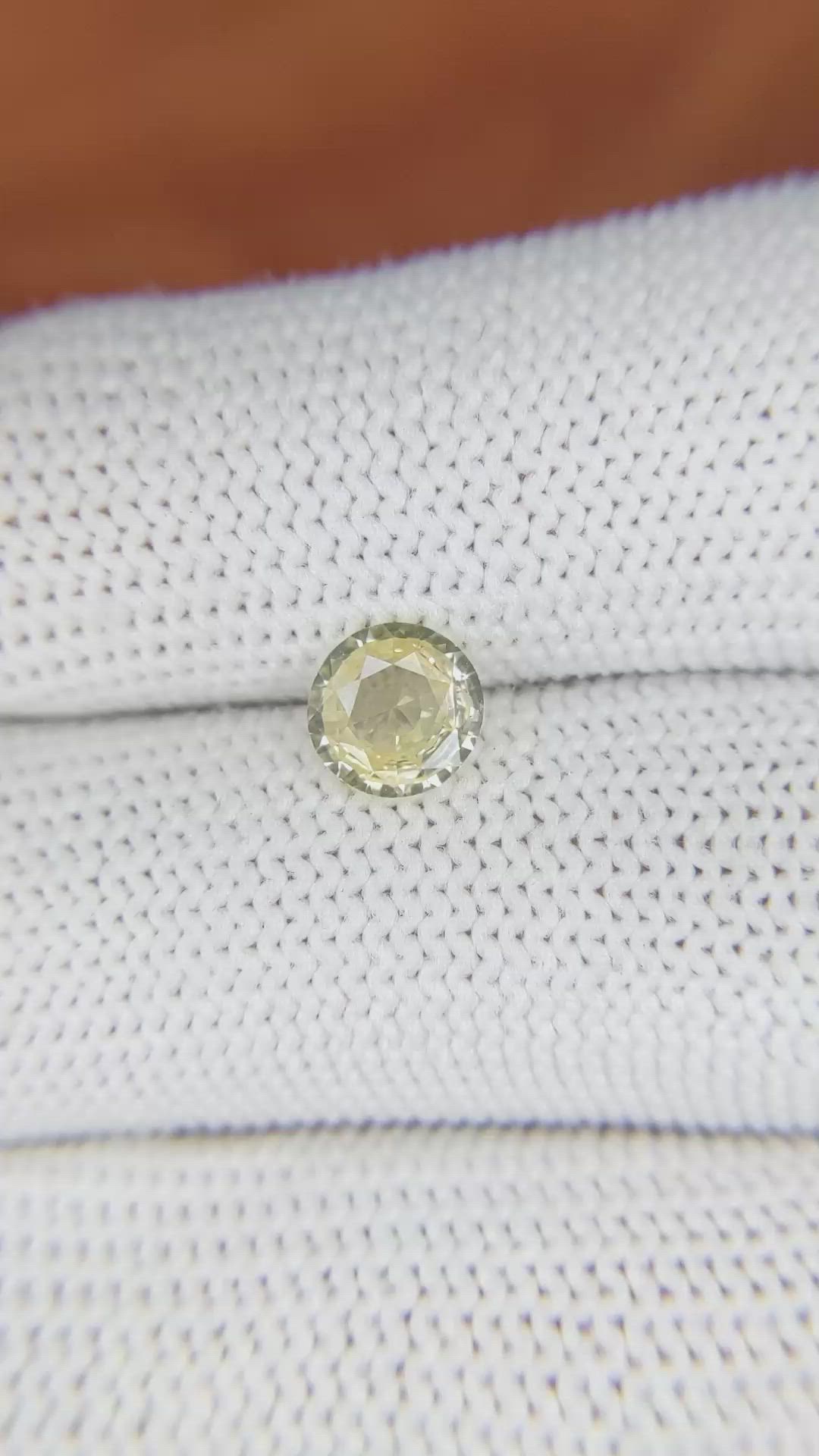 0.97 Ct. Yellow Sapphire from Ceylon (Sri Lanka) Size Video