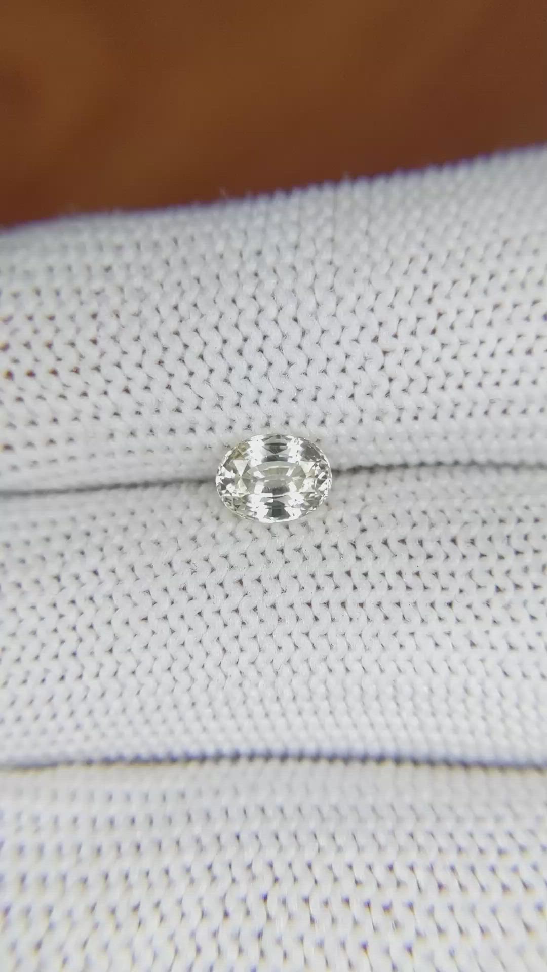 0.92 Ct. Yellow Sapphire from Ceylon (Sri Lanka) Size Video