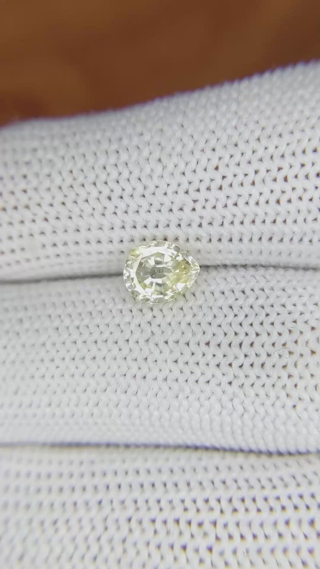 1.26 Ct. Yellow Sapphire from Ceylon (Sri Lanka) Size Video