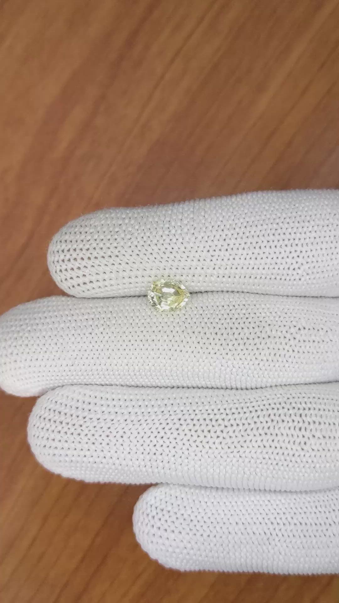 1.26 Ct. Yellow Sapphire from Ceylon (Sri Lanka) Size Video