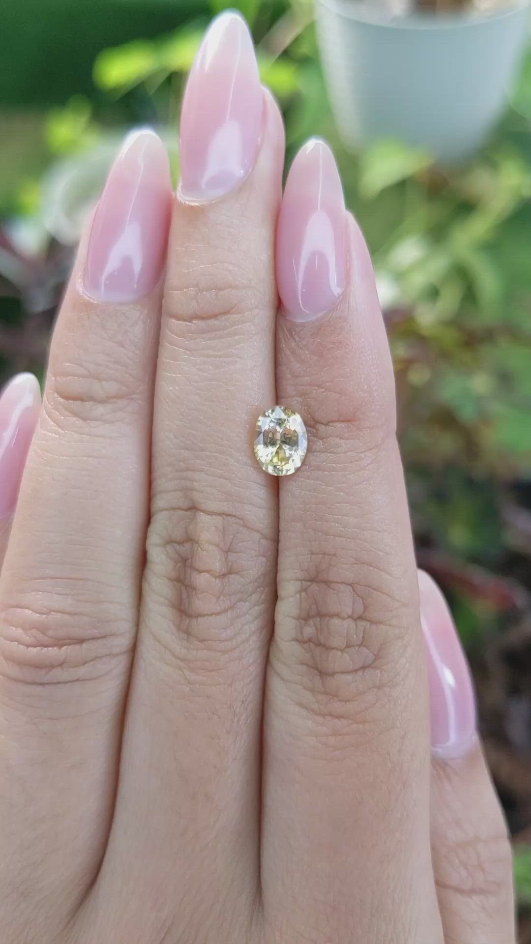 1.29 Ct. Yellow Sapphire from Ceylon (Sri Lanka) Size Video