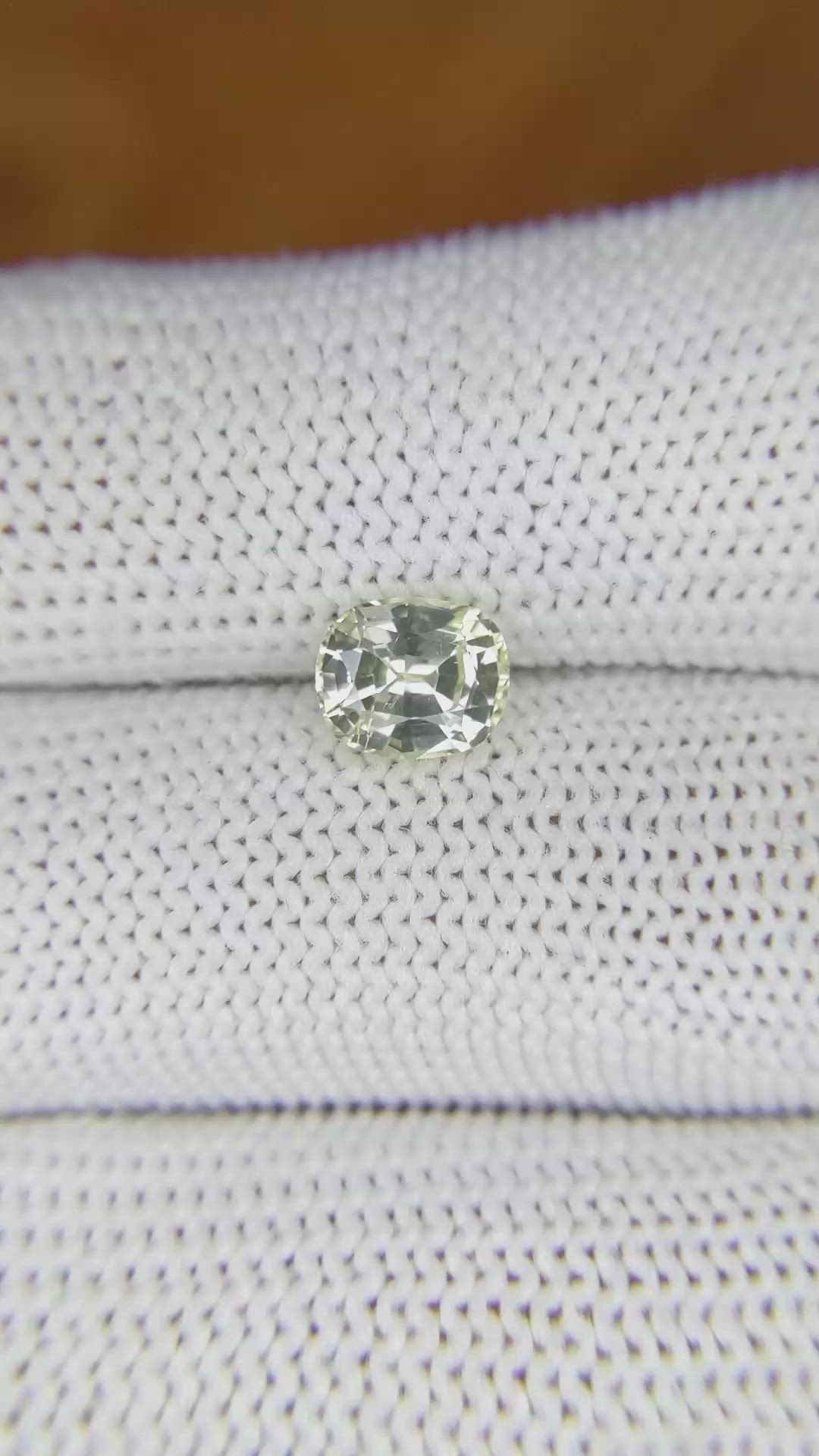 1.55 Ct. Yellow Sapphire from Ceylon (Sri Lanka) Size Video