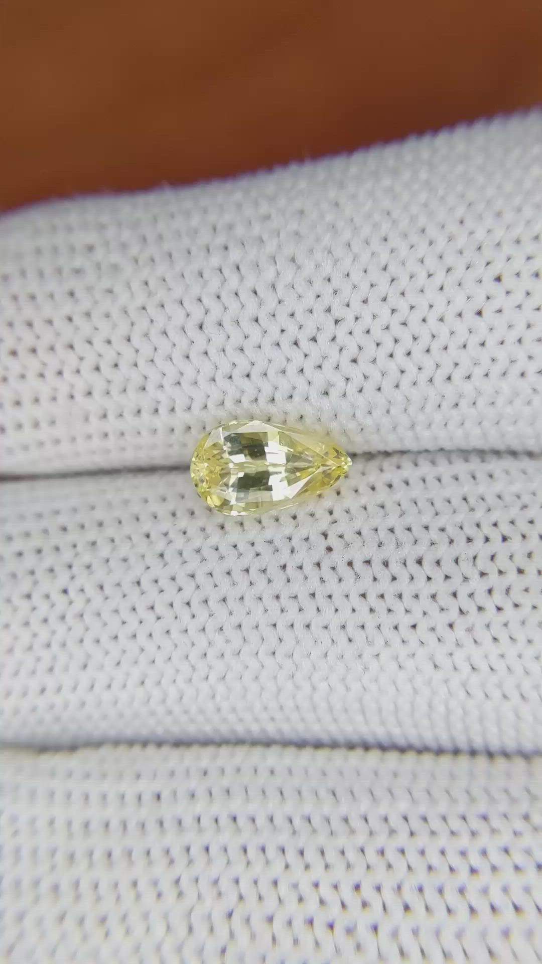 1.72 Ct. Yellow Sapphire from Ceylon (Sri Lanka) Size Video