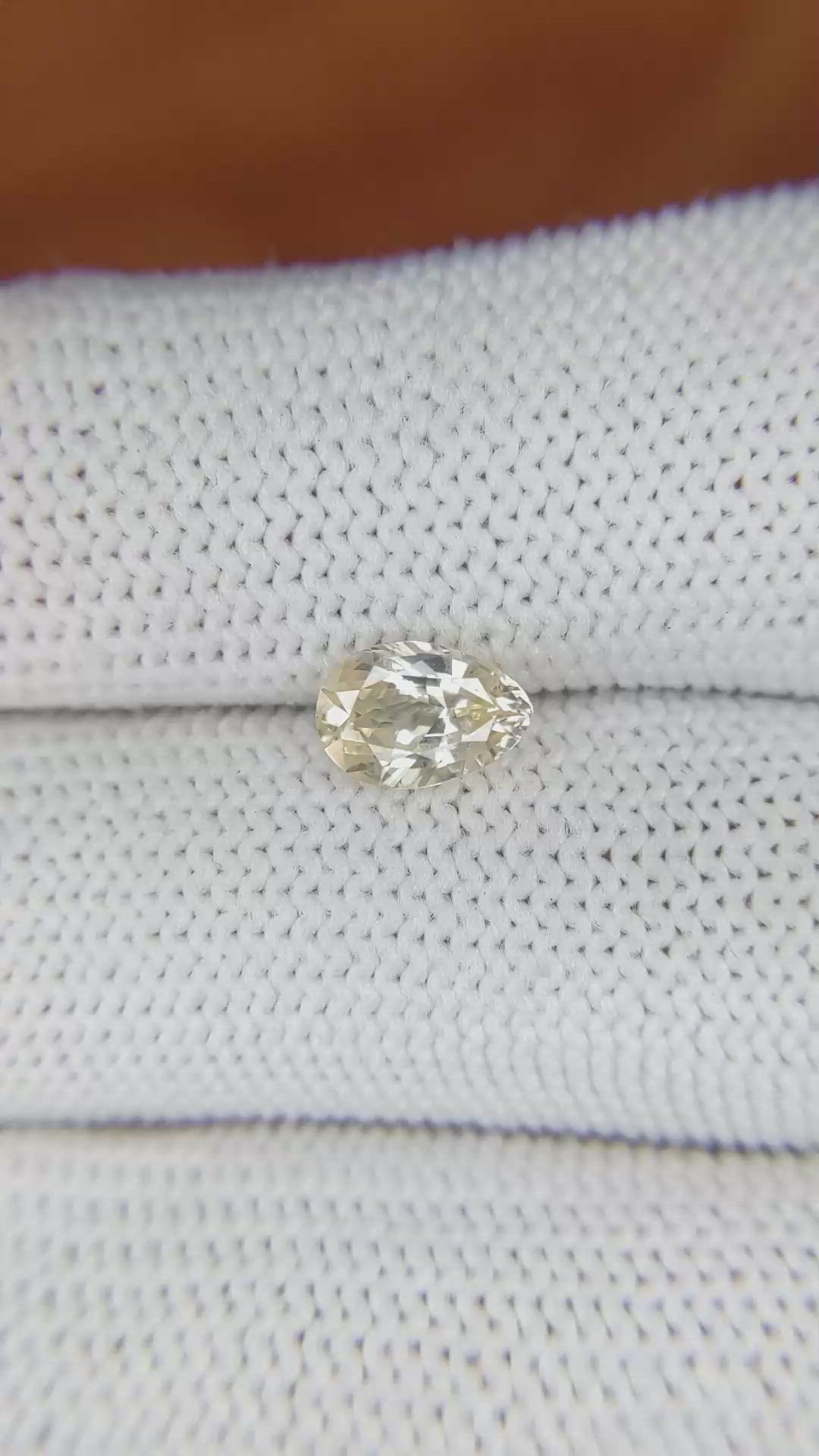 1.20 Ct. Peach Sapphire from Ceylon (Sri Lanka) Size Video