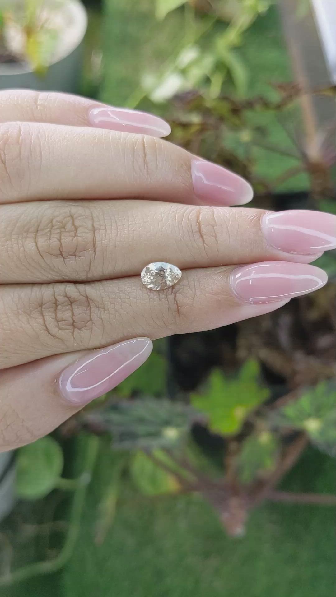 1.20 Ct. Peach Sapphire from Ceylon (Sri Lanka) Size Video