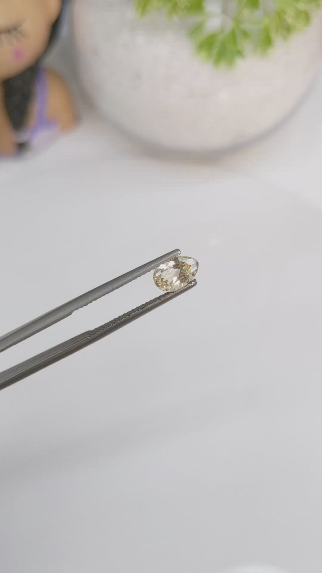 1.20 Ct. Peach Sapphire from Ceylon (Sri Lanka) Size Video