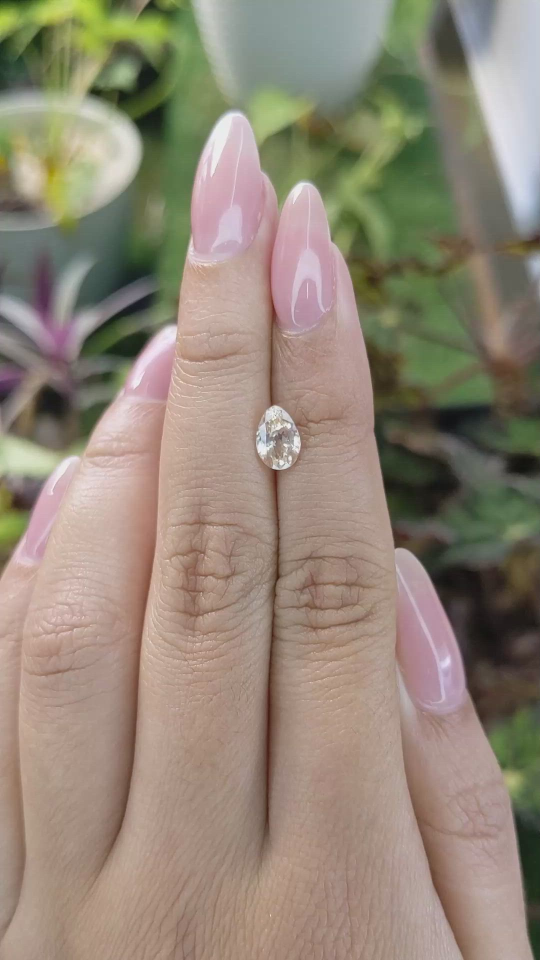 1.20 Ct. Peach Sapphire from Ceylon (Sri Lanka) Size Video