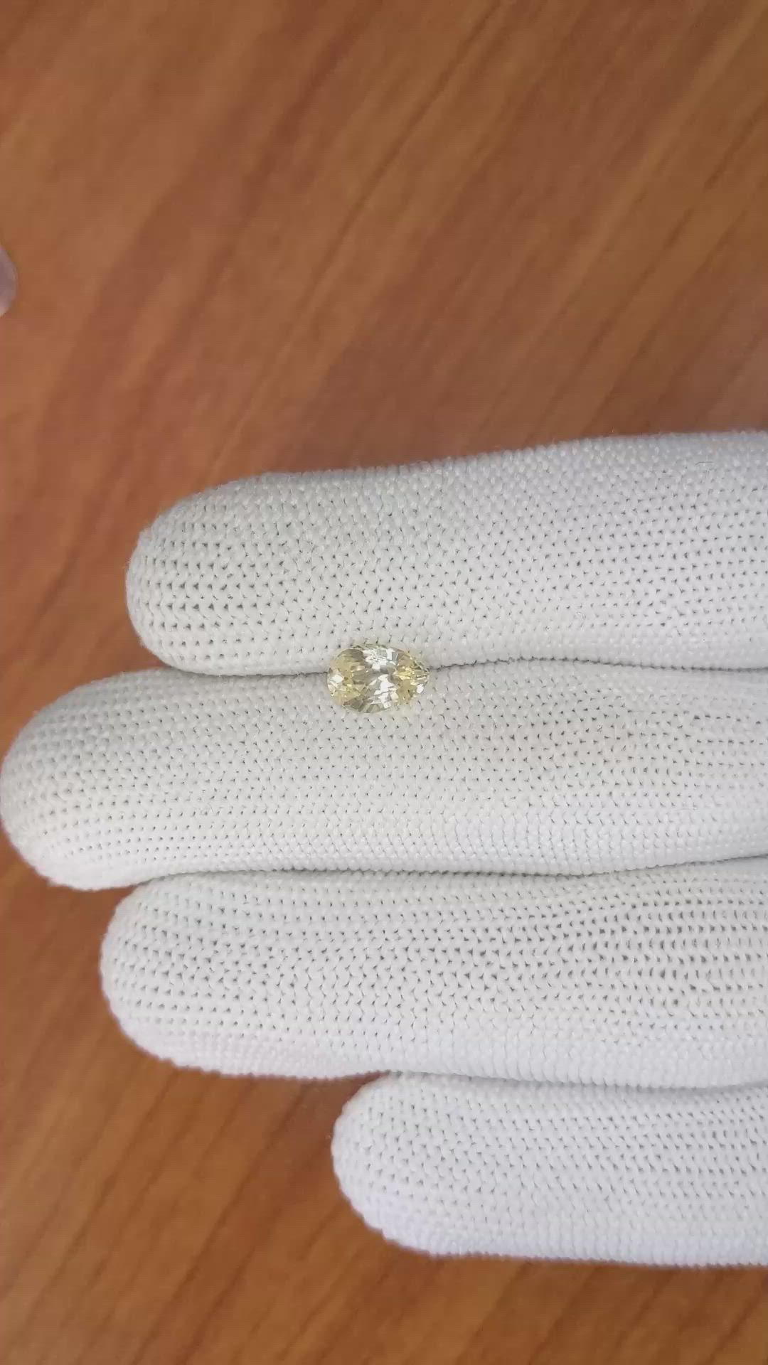 1.20 Ct. Peach Sapphire from Ceylon (Sri Lanka) Size Video