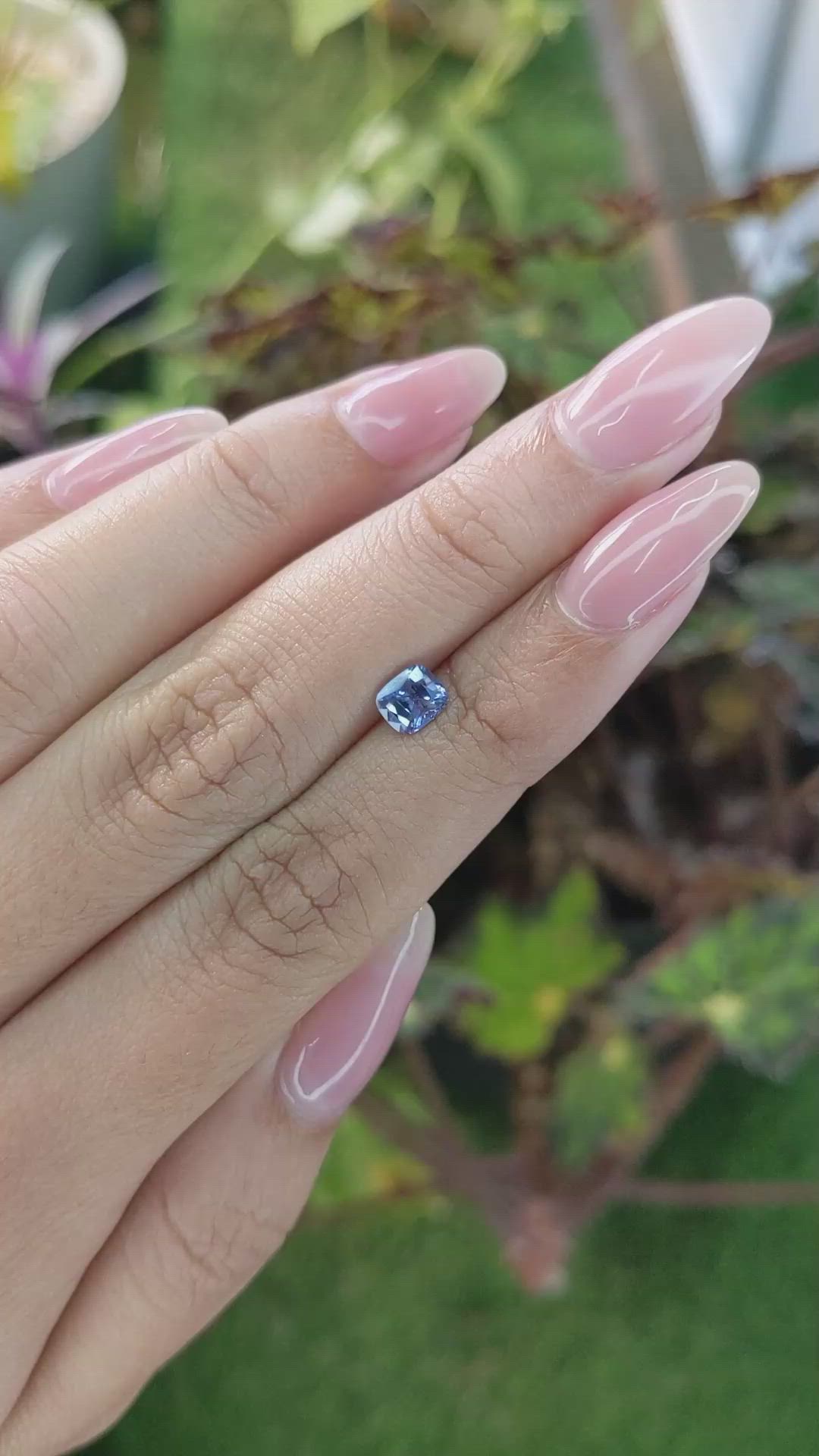 0.82 Ct. Blue Sapphire from Ceylon (Sri Lanka) Size Video