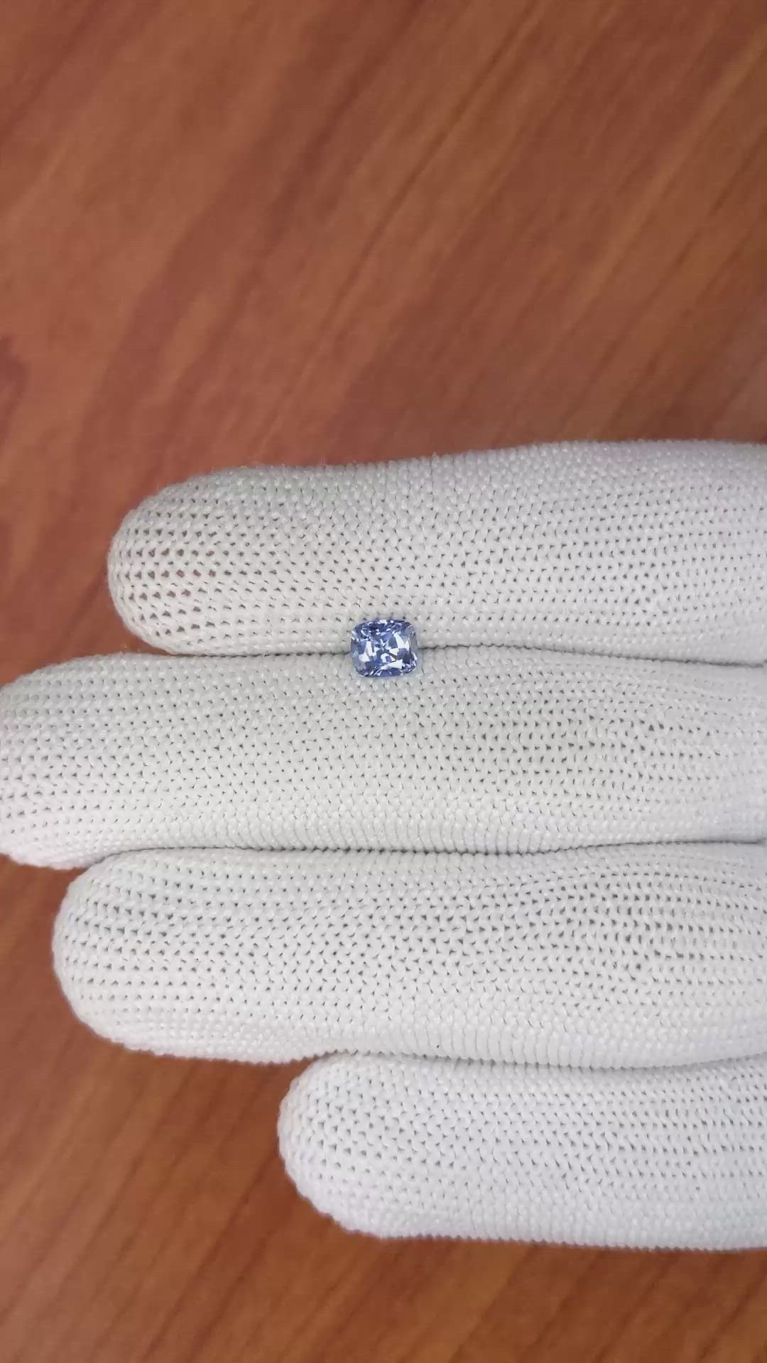 0.82 Ct. Blue Sapphire from Ceylon (Sri Lanka) Size Video