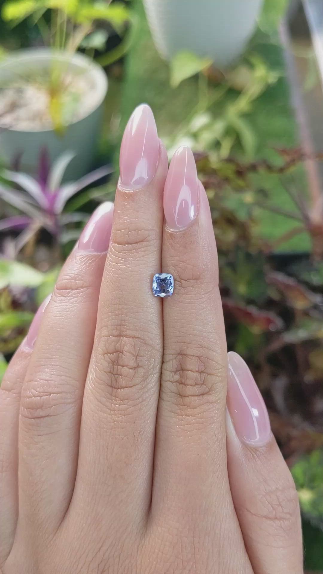 0.82 Ct. Blue Sapphire from Ceylon (Sri Lanka) Size Video