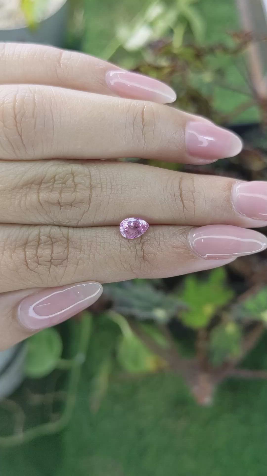 1.15 Ct. Purplish Pink Sapphire from Ceylon (Sri Lanka) Size Video