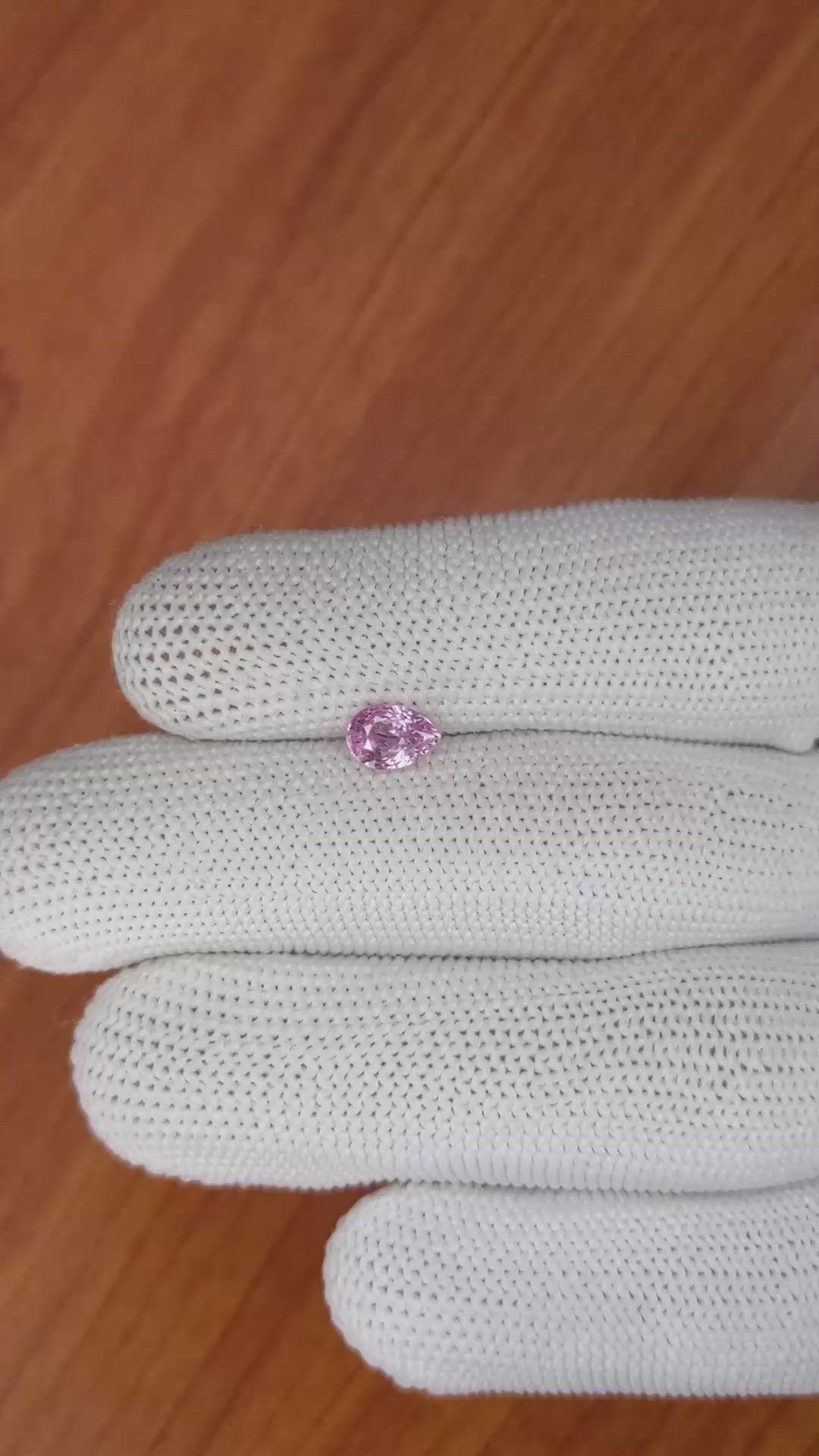 1.15 Ct. Purplish Pink Sapphire from Ceylon (Sri Lanka) Size Video