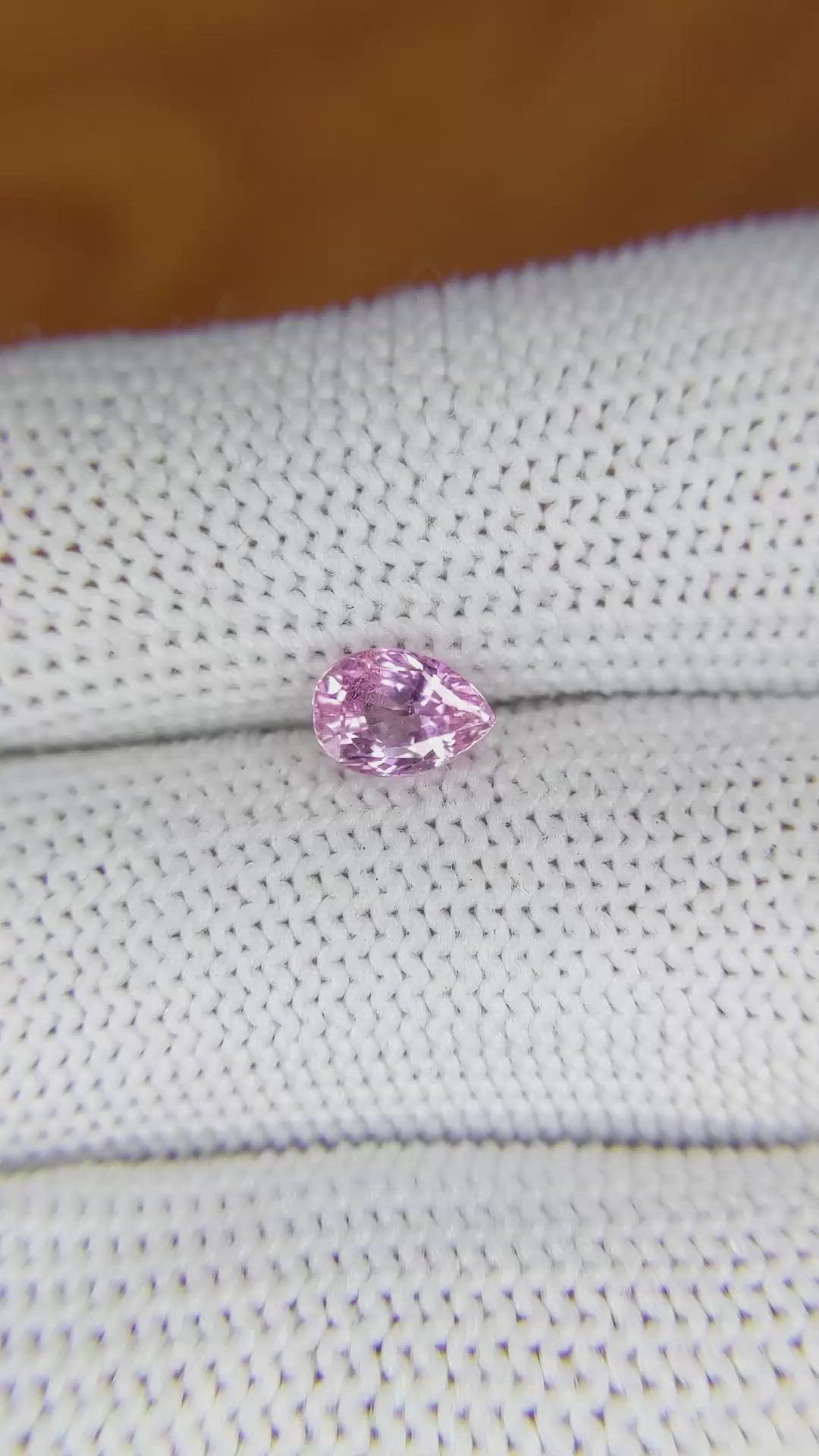 1.15 Ct. Purplish Pink Sapphire from Ceylon (Sri Lanka) Size Video