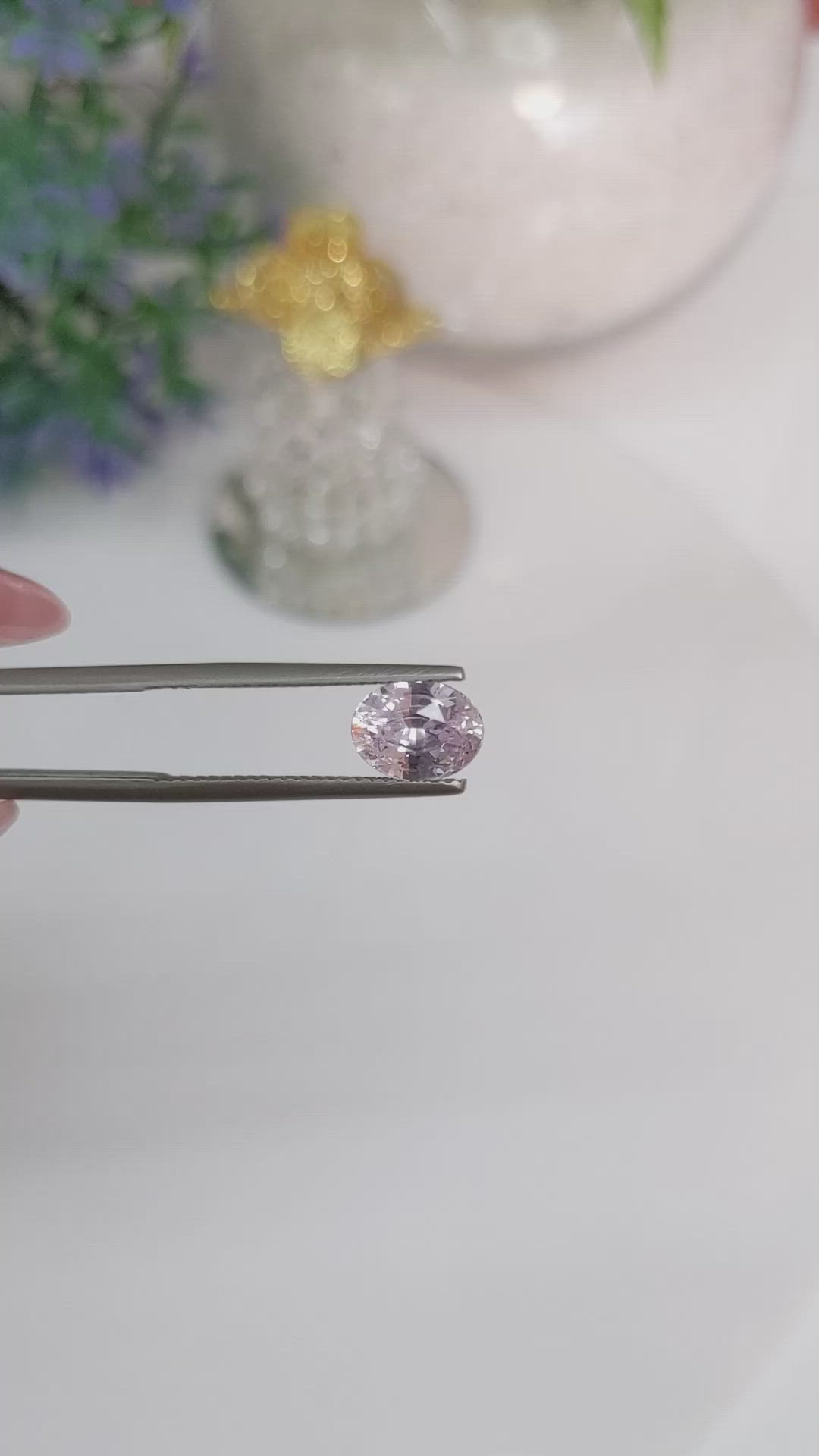 1.91 Ct. Pinkish Purple Sapphire from Ceylon (Sri Lanka) Size Video