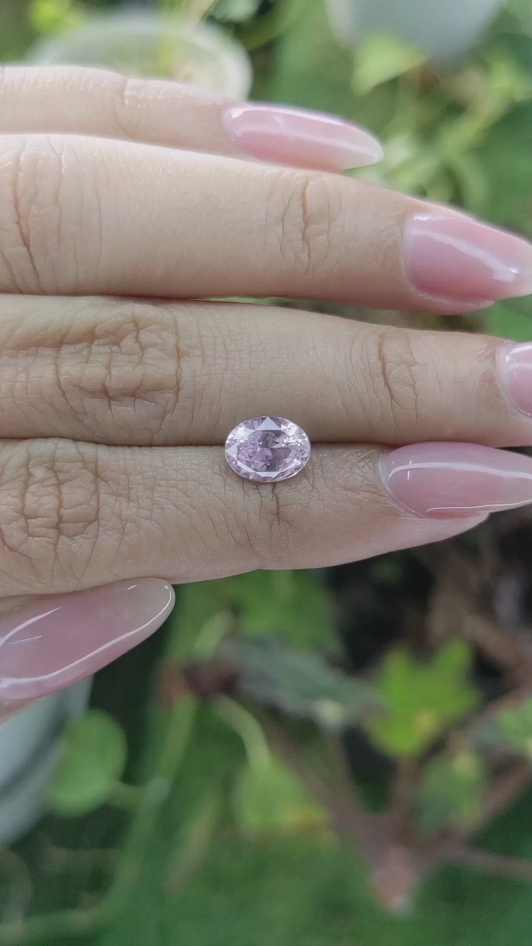 1.91 Ct. Pinkish Purple Sapphire from Ceylon (Sri Lanka) Size Video