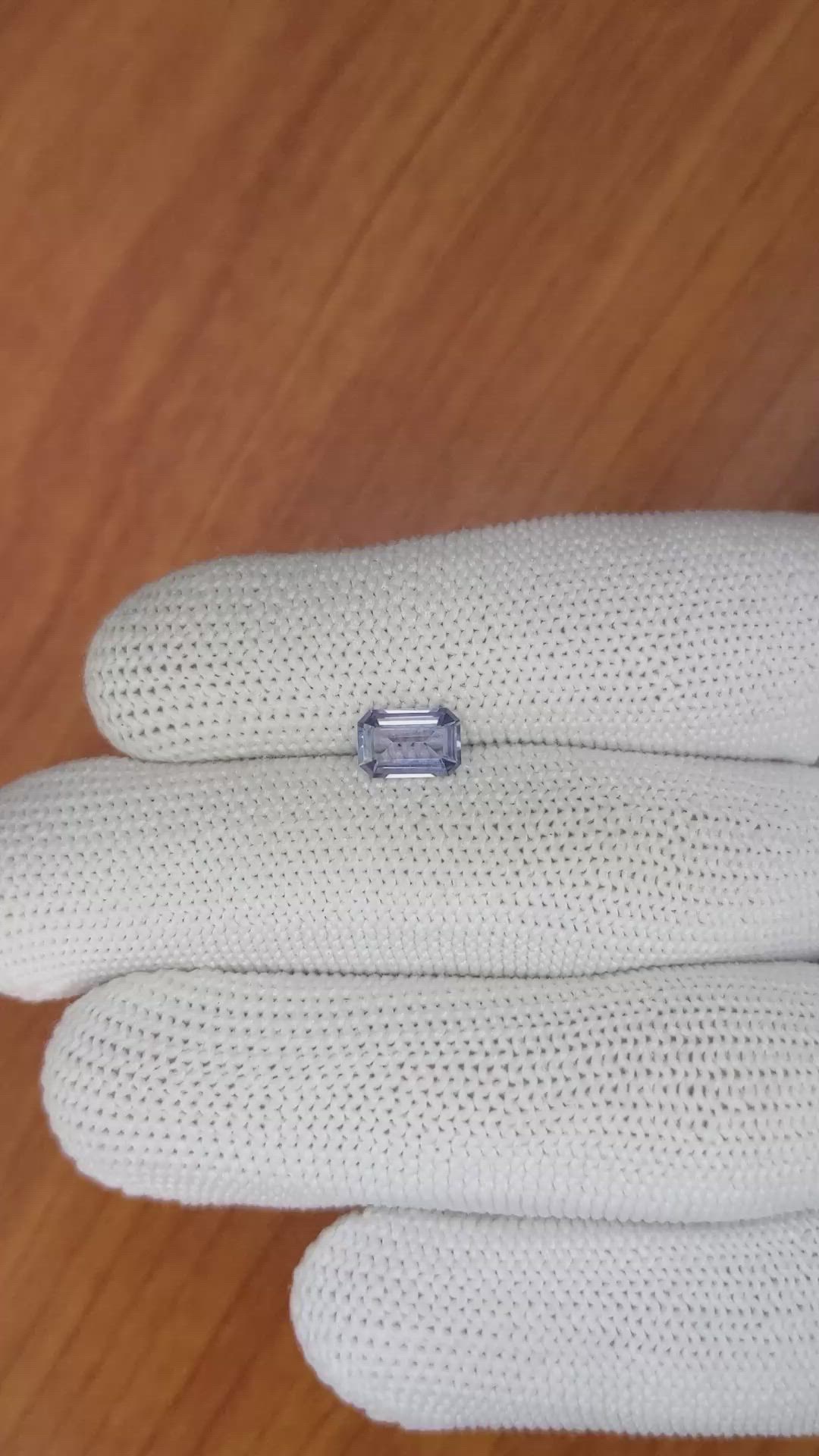 1.05 Ct. Purplish Blue Sapphire from Ceylon (Sri Lanka) Size Video