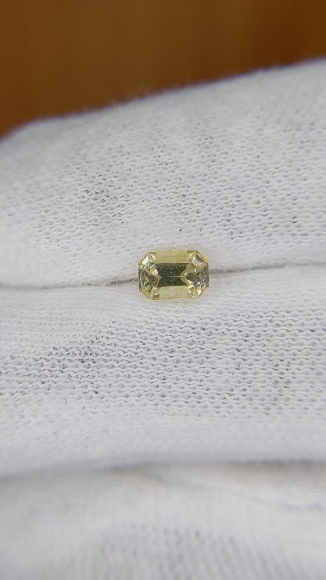 0.77 Ct. Yellow Sapphire from Ceylon (Sri Lanka) Size Video