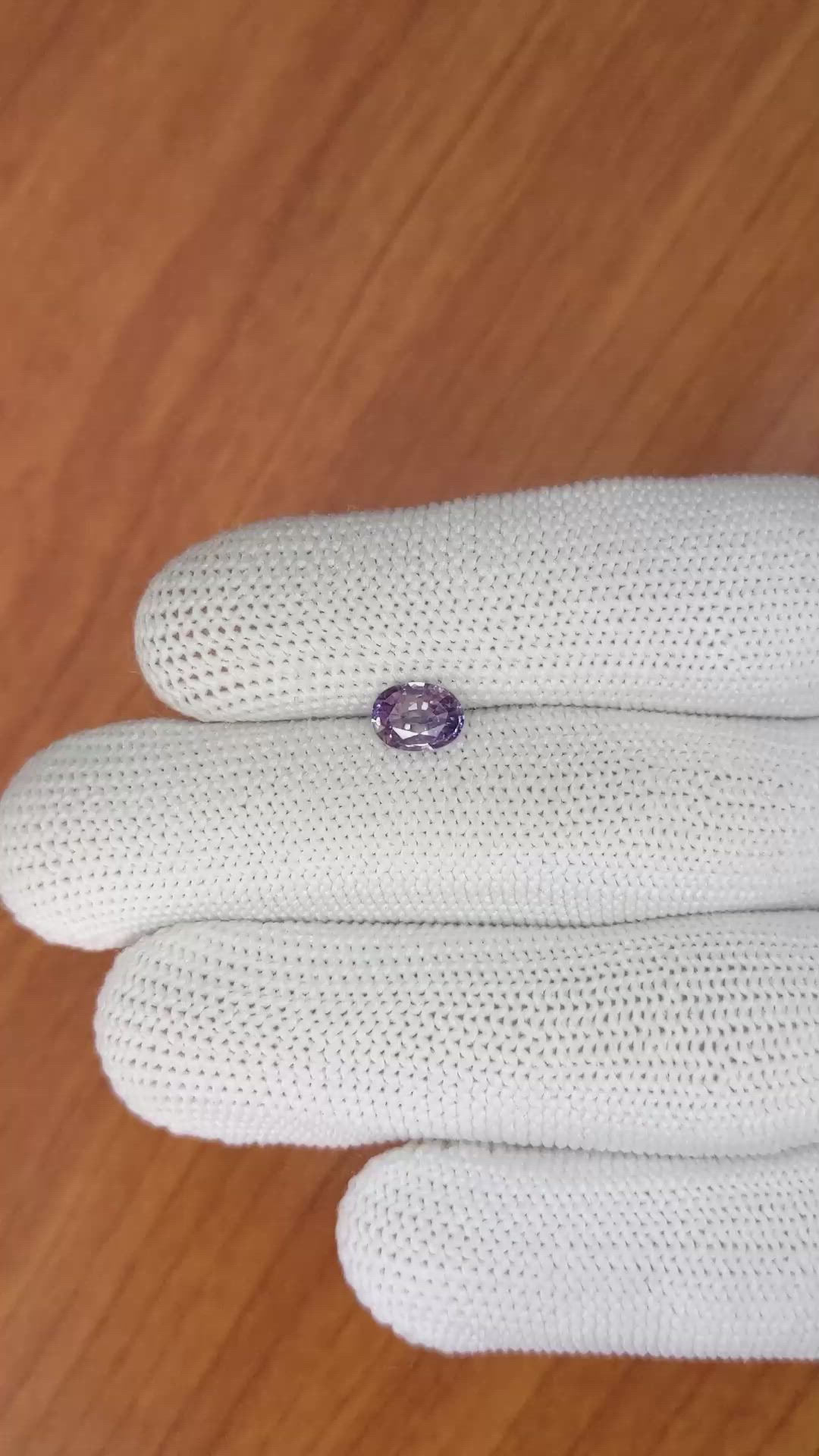 1.00 Ct. Pinkish Purple Sapphire from Ceylon (Sri Lanka) Size Video