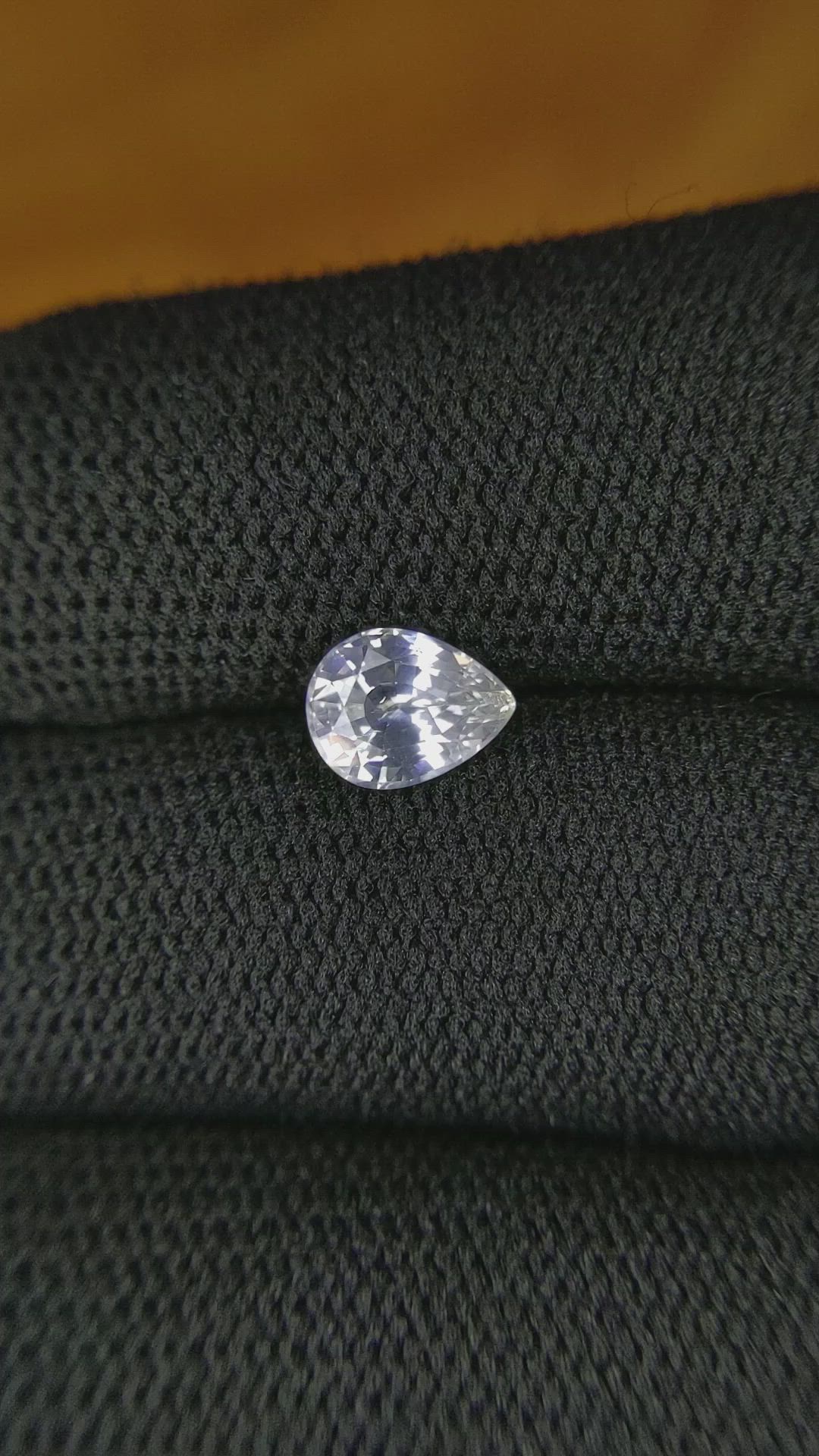 1.32 Ct. White Sapphire from Ceylon (Sri Lanka) Size Video
