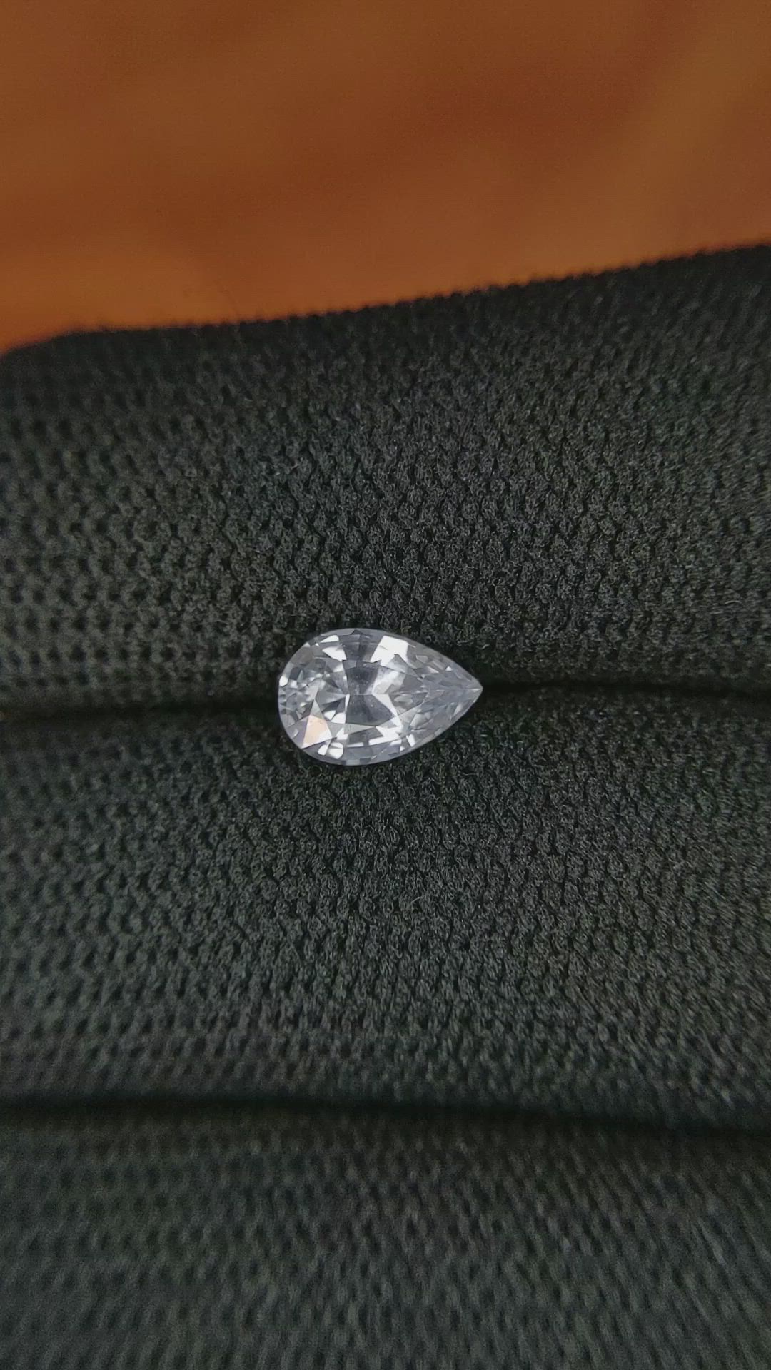1.28 Ct. White Sapphire from Ceylon (Sri Lanka) Size Video