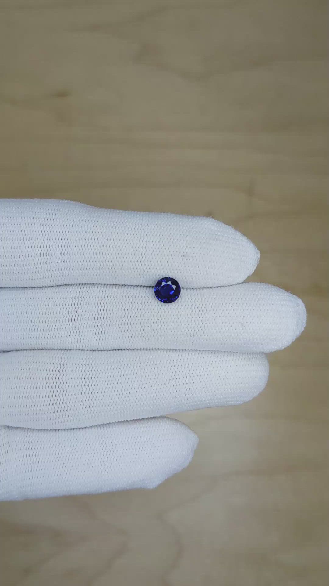 0.79 Ct. Blue Sapphire from Ceylon (Sri Lanka) Size Video
