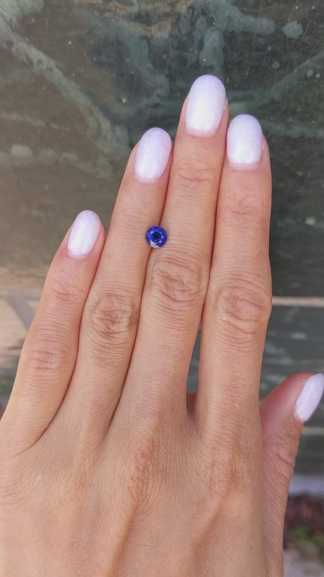 0.84 Ct. Blue Sapphire from Ceylon (Sri Lanka) Size Video