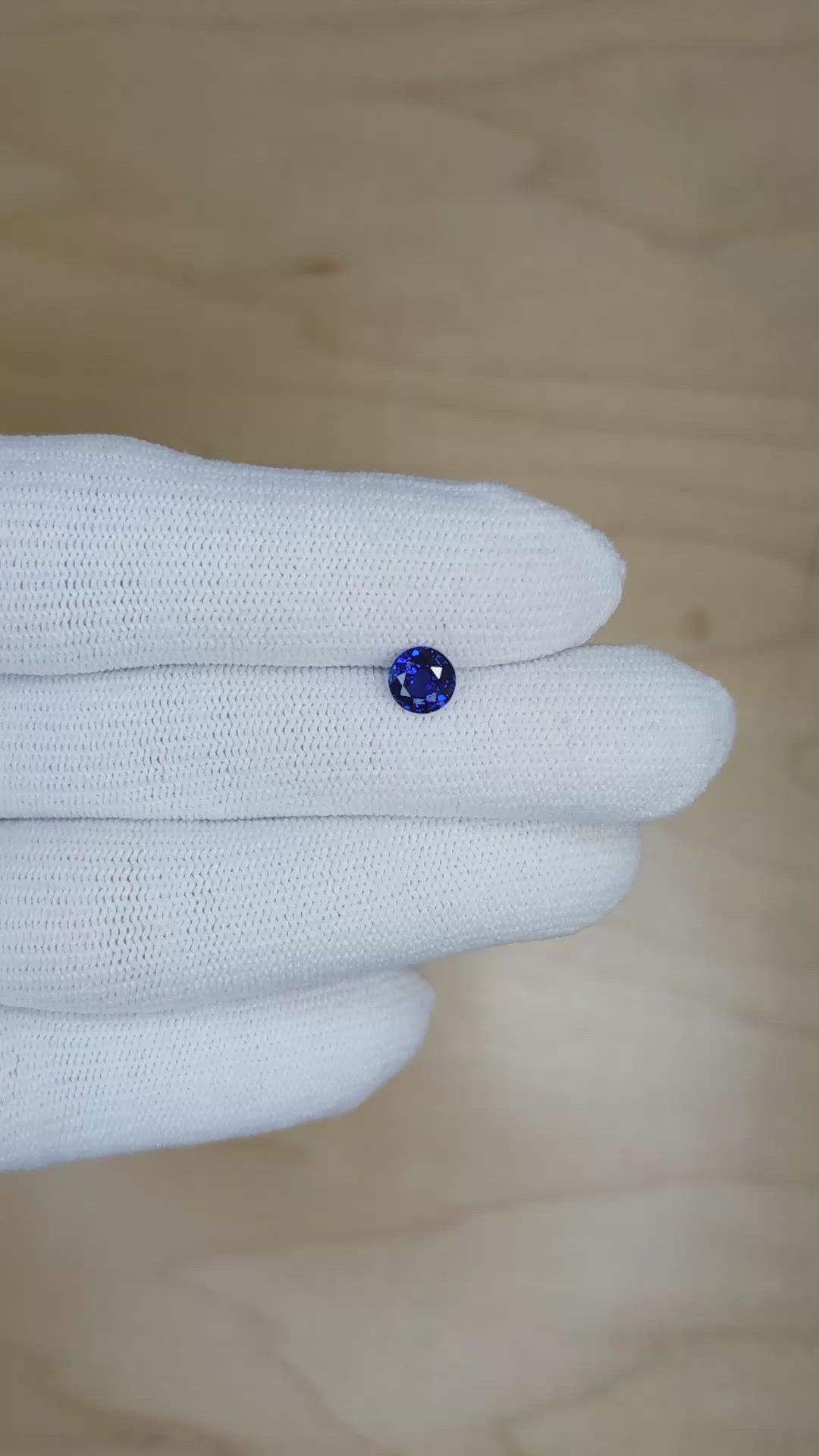0.84 Ct. Blue Sapphire from Ceylon (Sri Lanka) Size Video