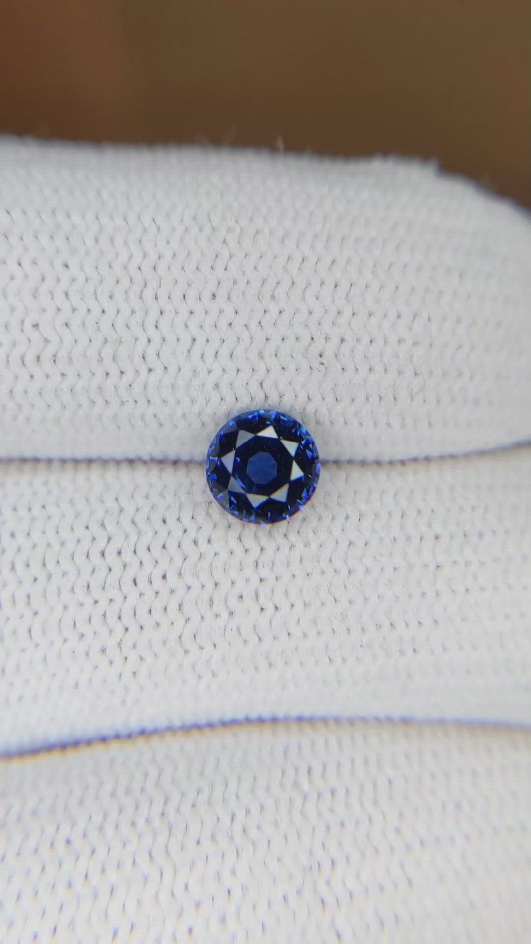 0.88 Ct. Blue Sapphire from Ceylon (Sri Lanka) Size Video