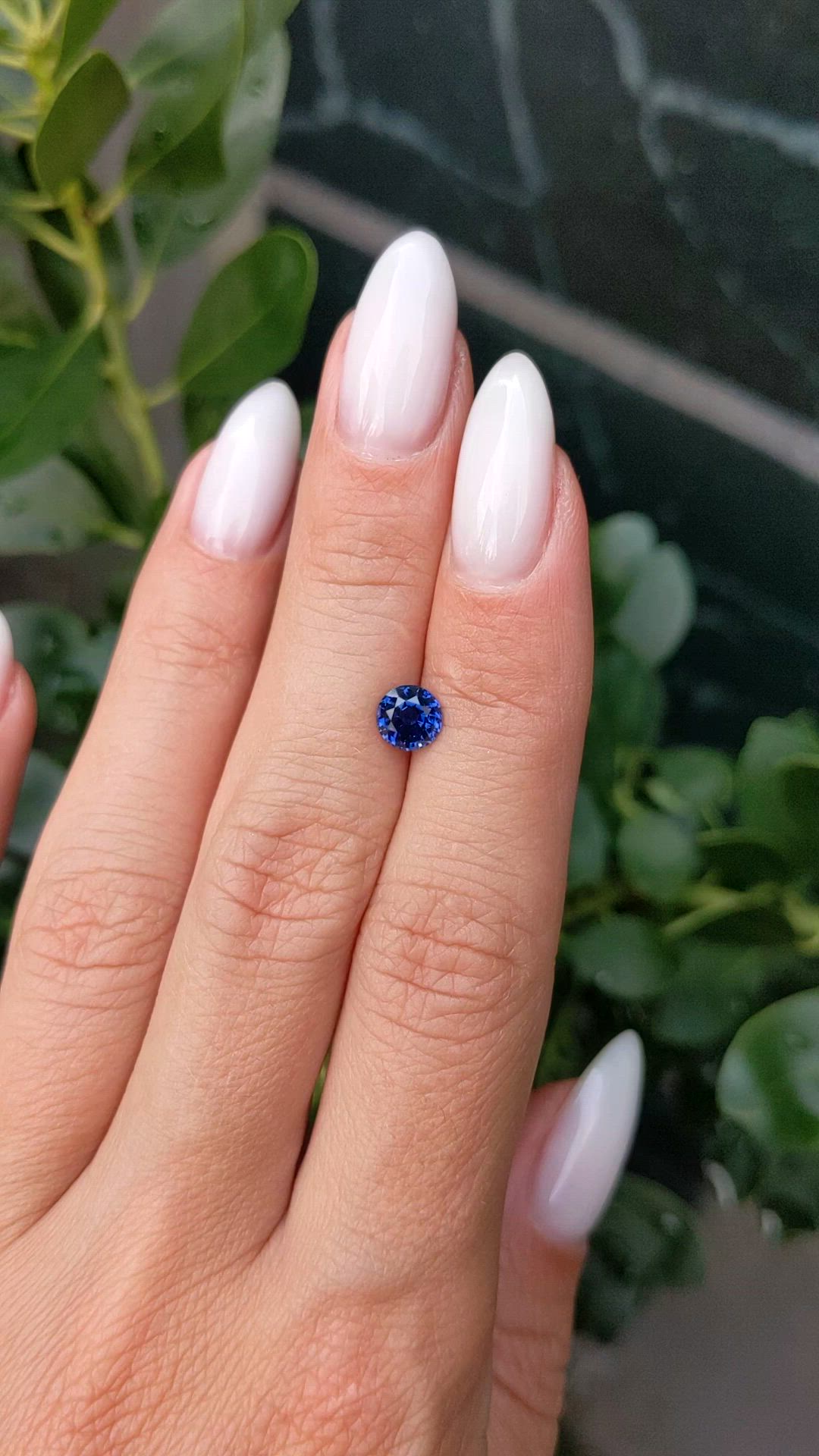 0.88 Ct. Blue Sapphire from Ceylon (Sri Lanka) Size Video