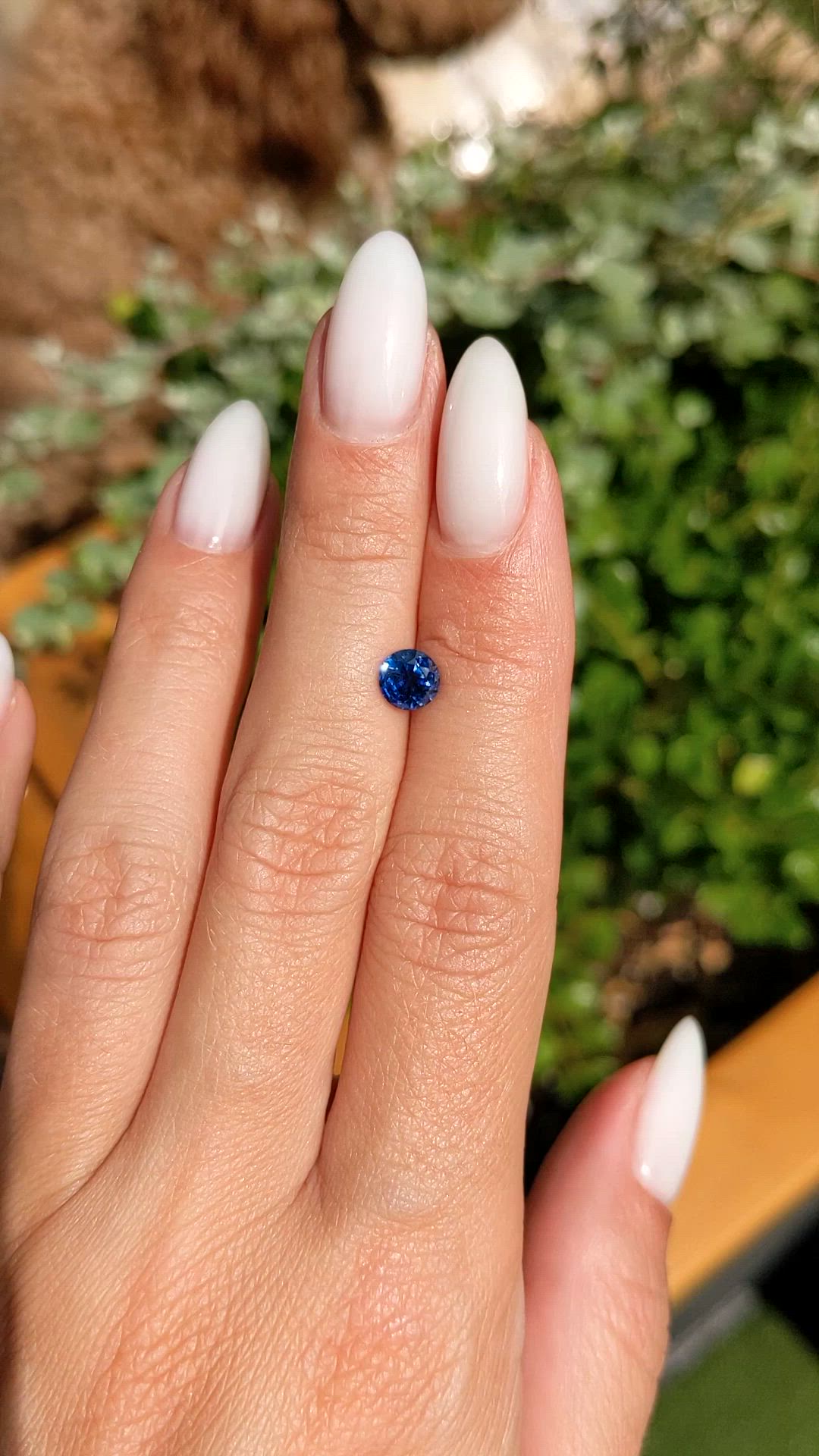 0.88 Ct. Blue Sapphire from Ceylon (Sri Lanka) Size Video