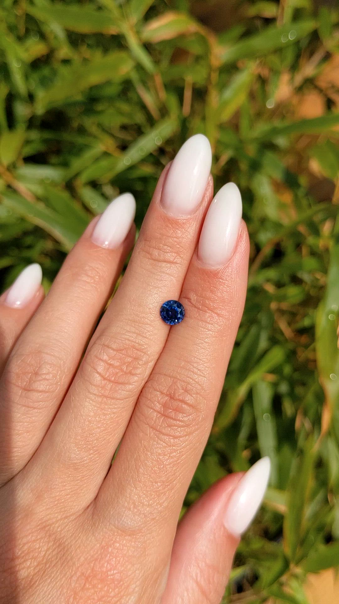 0.88 Ct. Blue Sapphire from Ceylon (Sri Lanka) Size Video