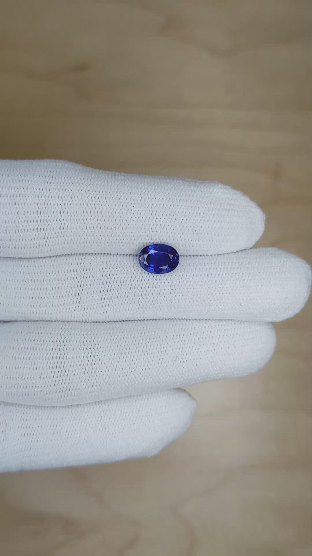 1.94 Ct. Blue Sapphire from Ceylon (Sri Lanka) Size Video