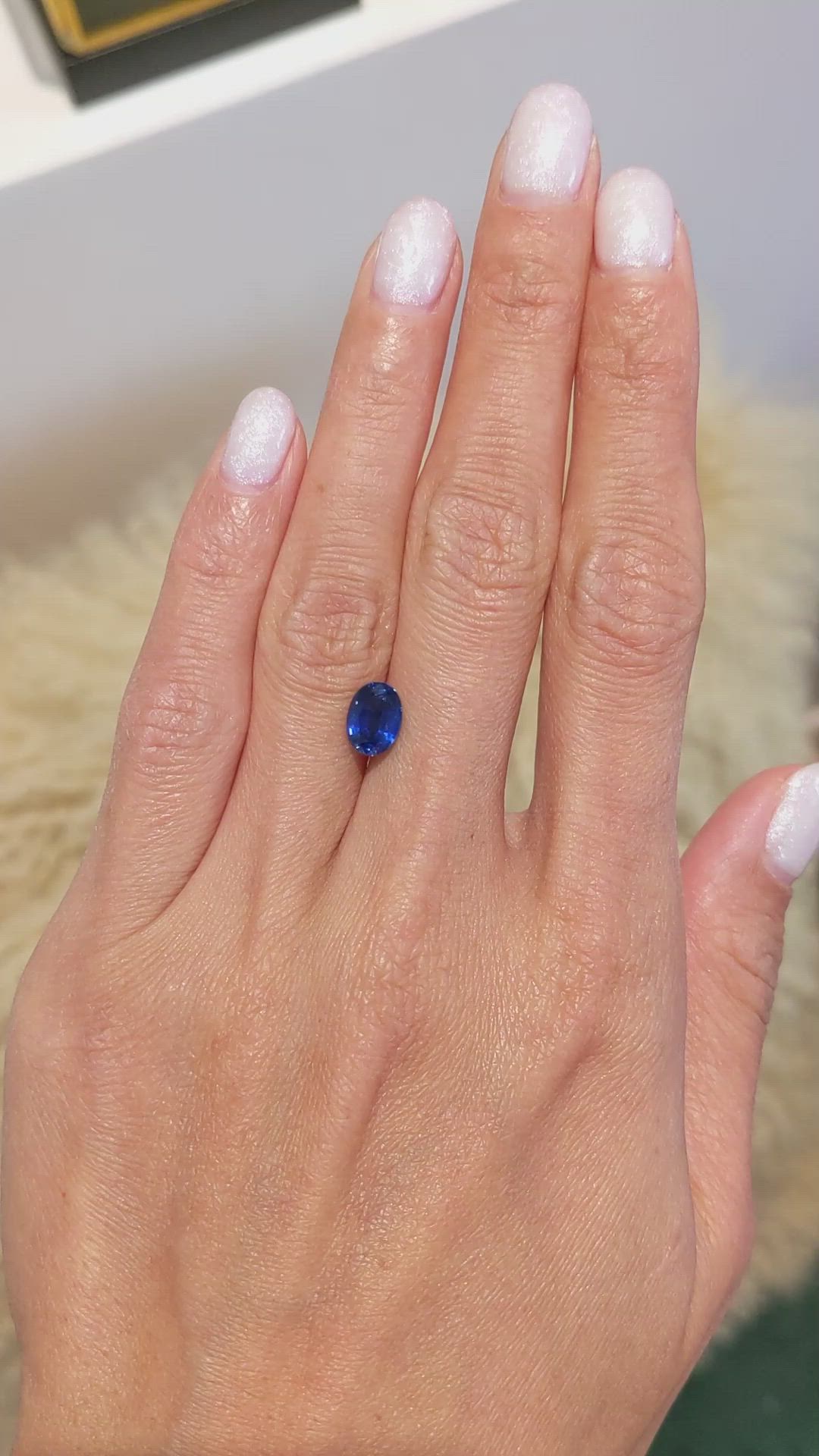 1.94 Ct. Blue Sapphire from Ceylon (Sri Lanka) Size Video